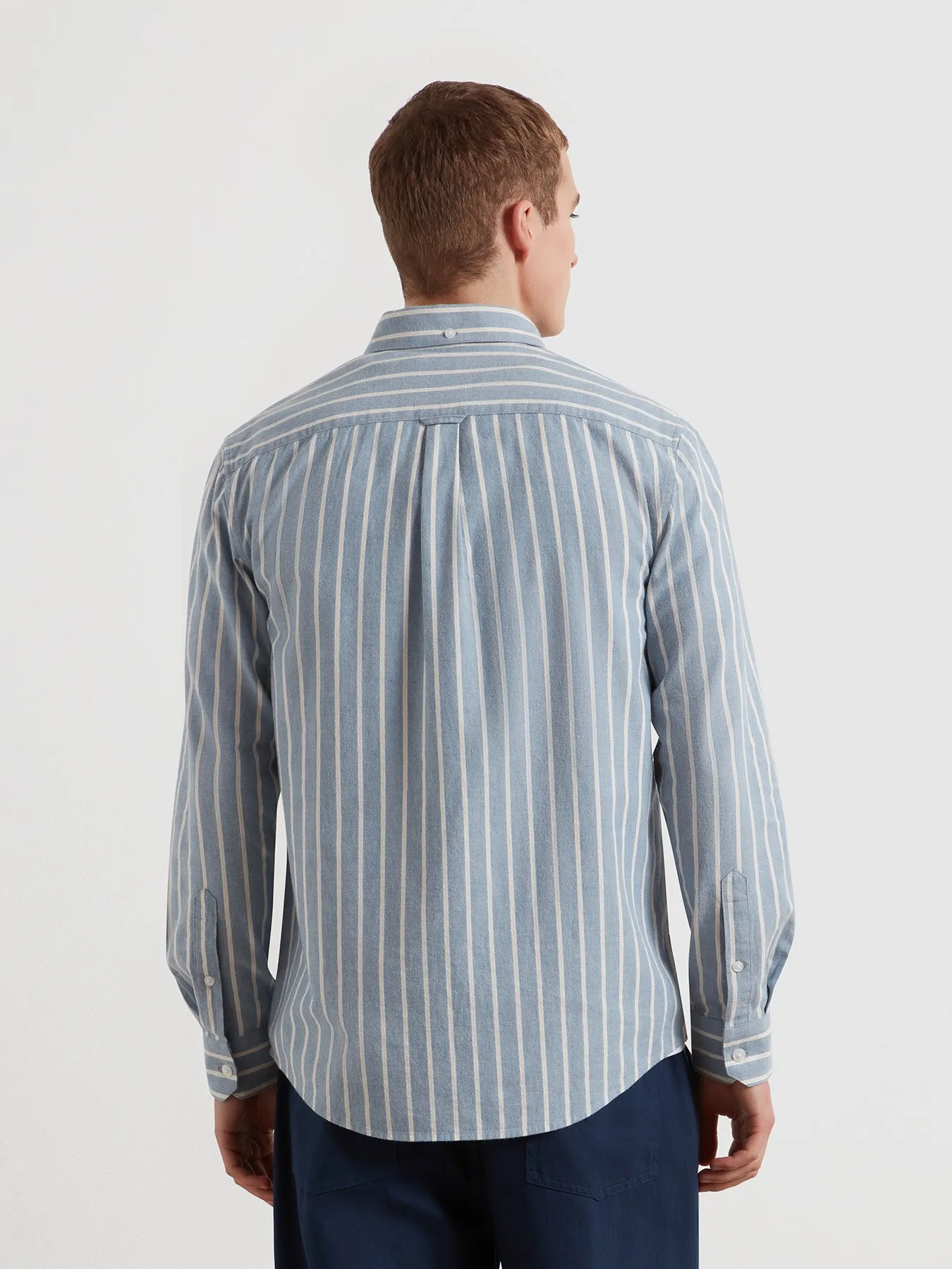 Steen Striped Shirt In Blue Tide Marl sold by Farah product image thumbnail 3