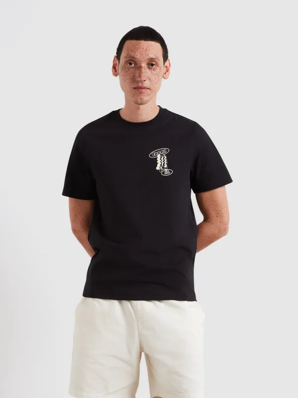 Tristan Graphic T-Shirt In Black made by Farah
