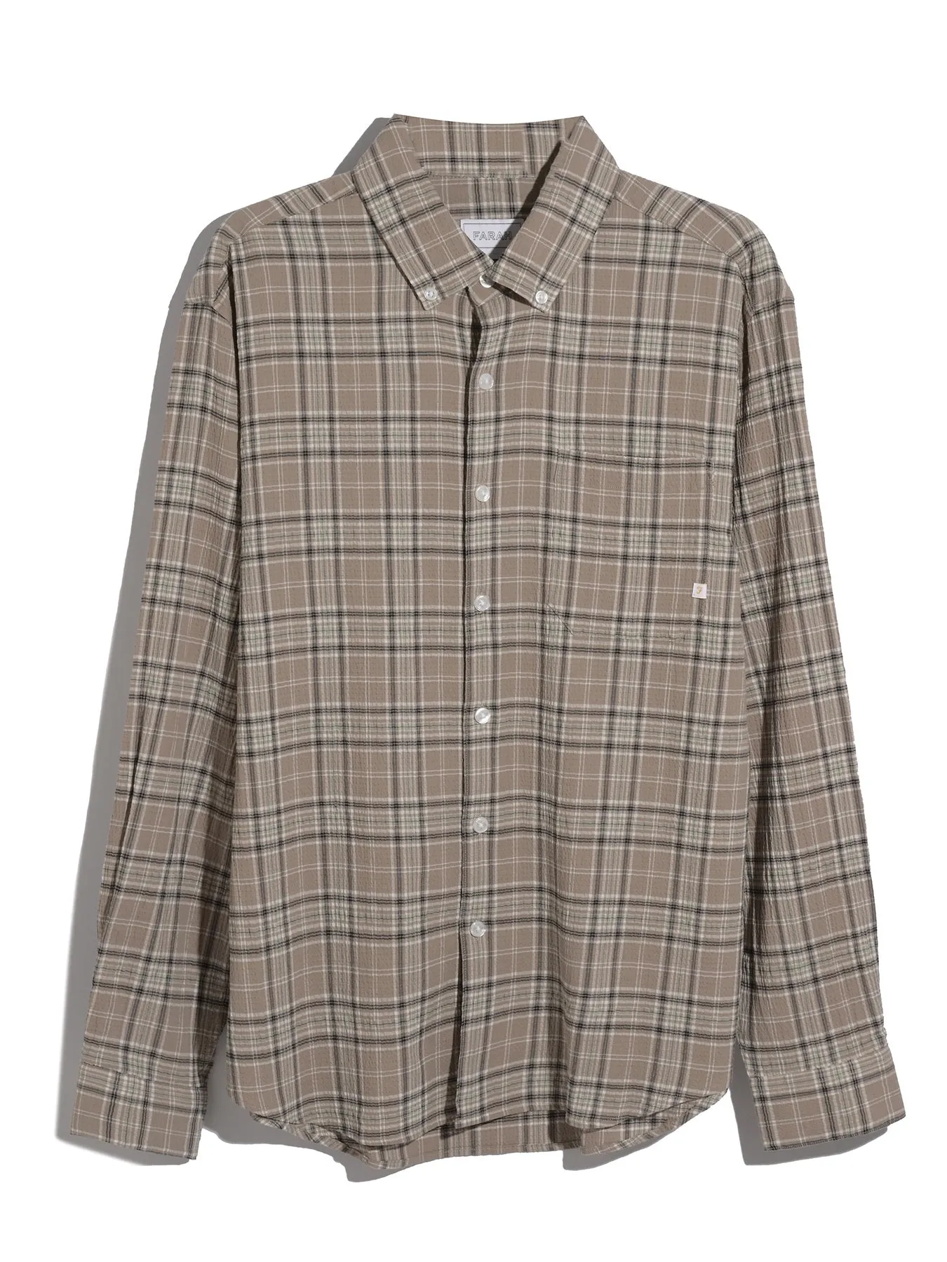 Sands Check Shirt In Ashen Taupe sold by Farah product image thumbnail 5