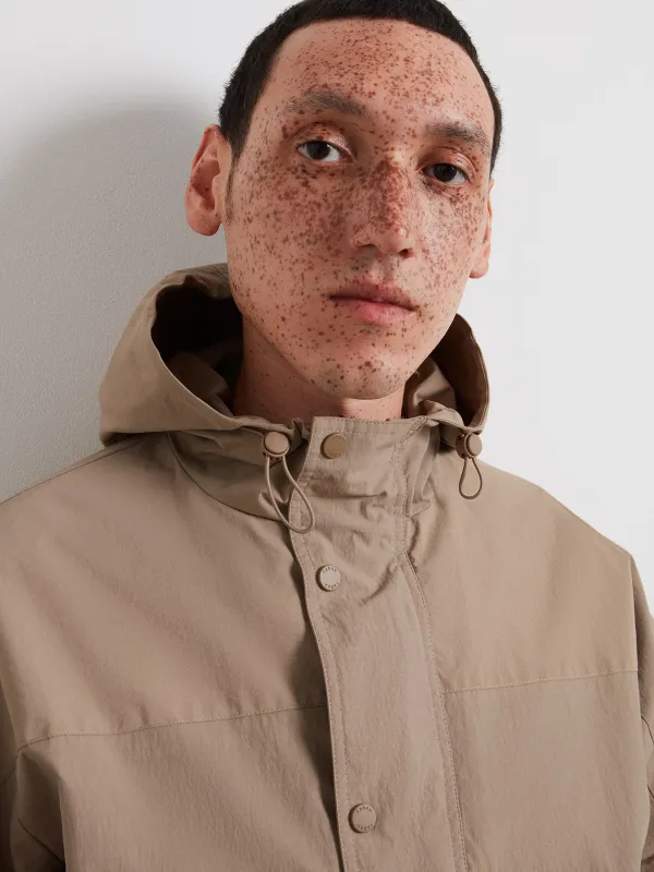 Shenley Hooded Jacket In Ashen Taupe sold by Farah