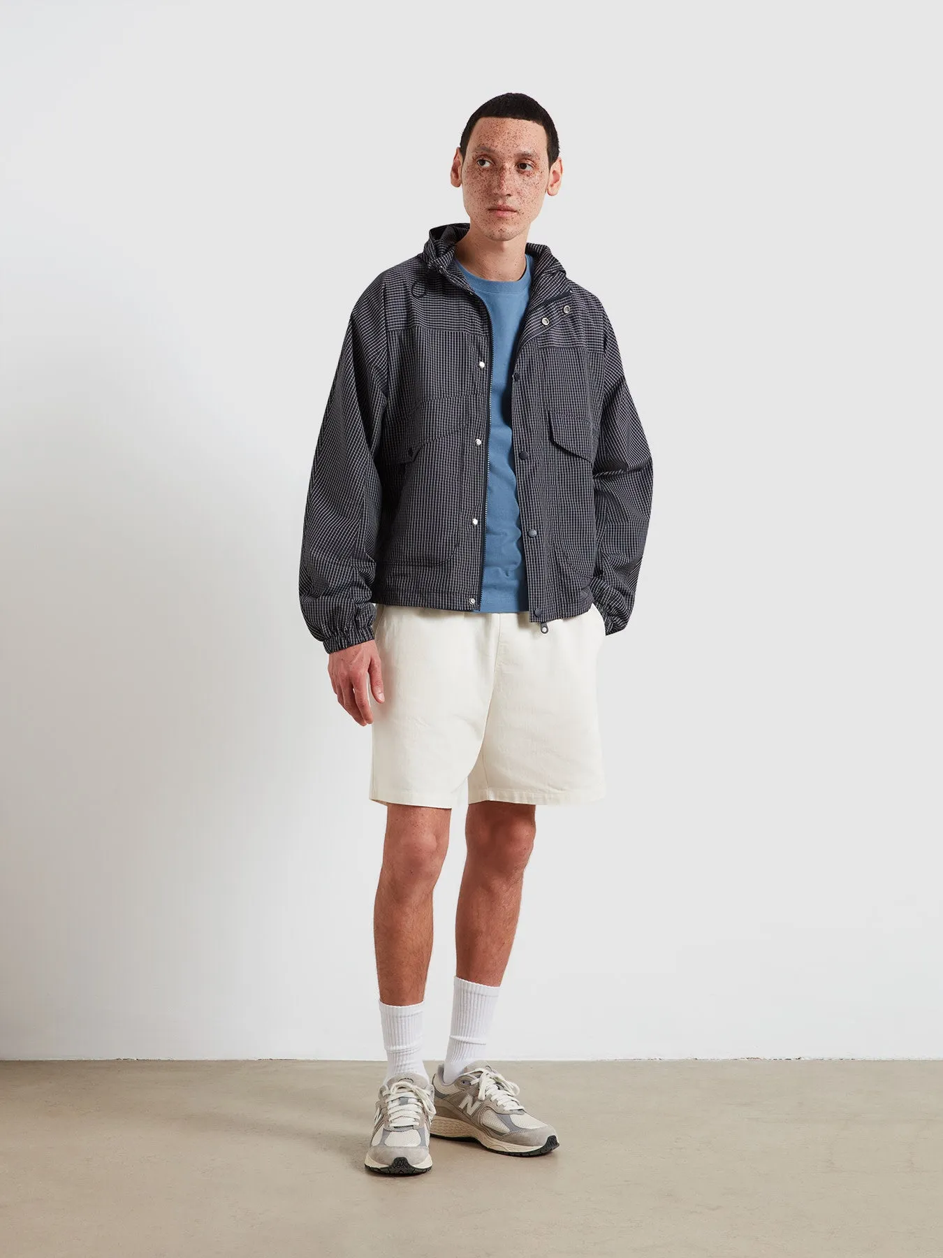 Shenley Check Hooded Jacket In True Navy sold by Farah product image thumbnail 3