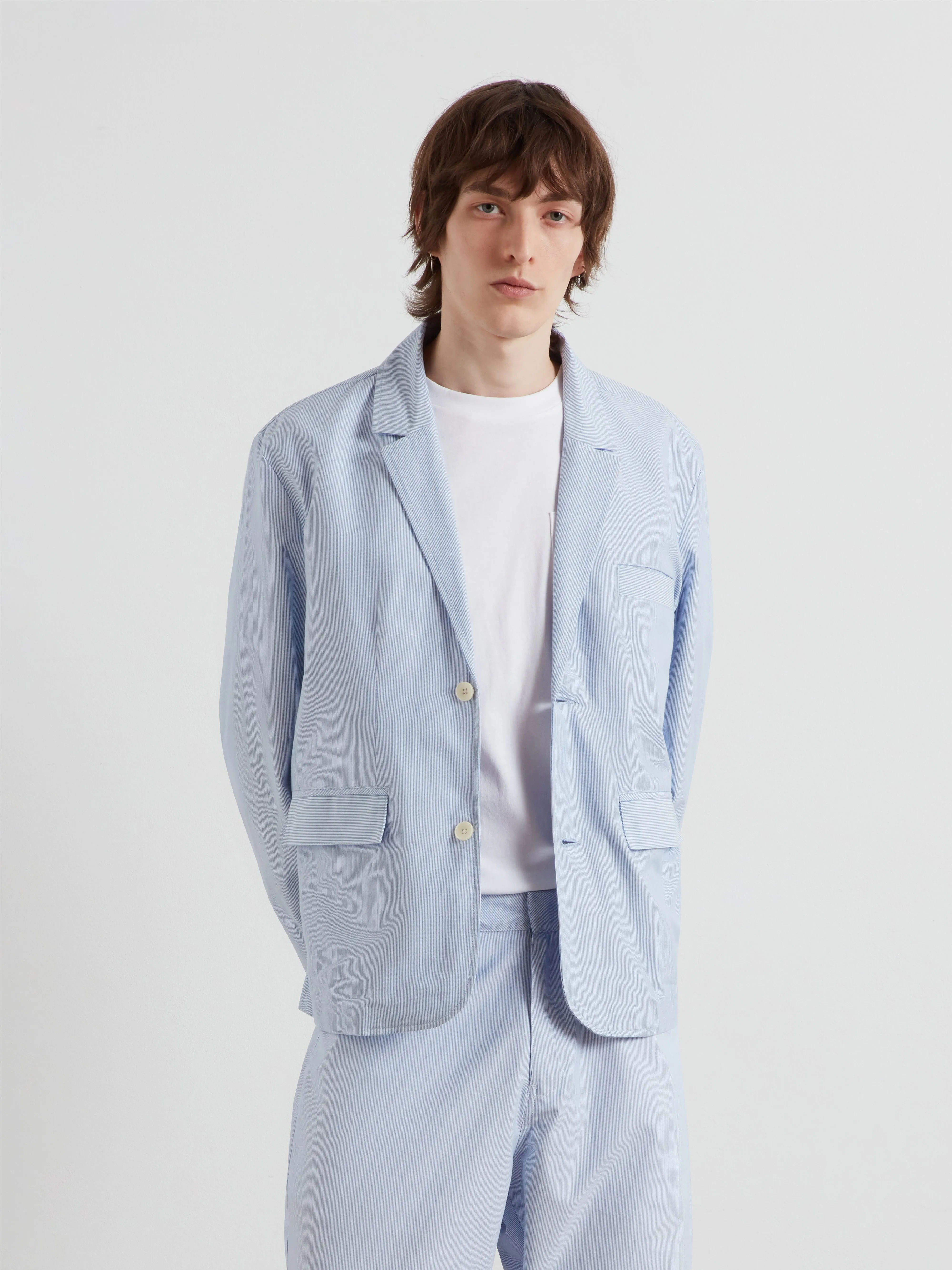 Biggs Archive Blazer In Sky Blue sold by Farah