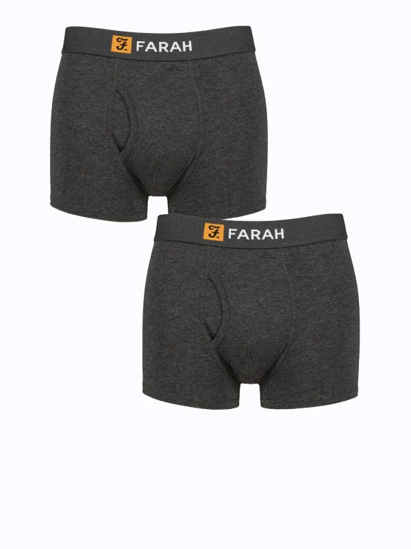 2 Pack Keyhole Trunks In Charcoal made by Farah