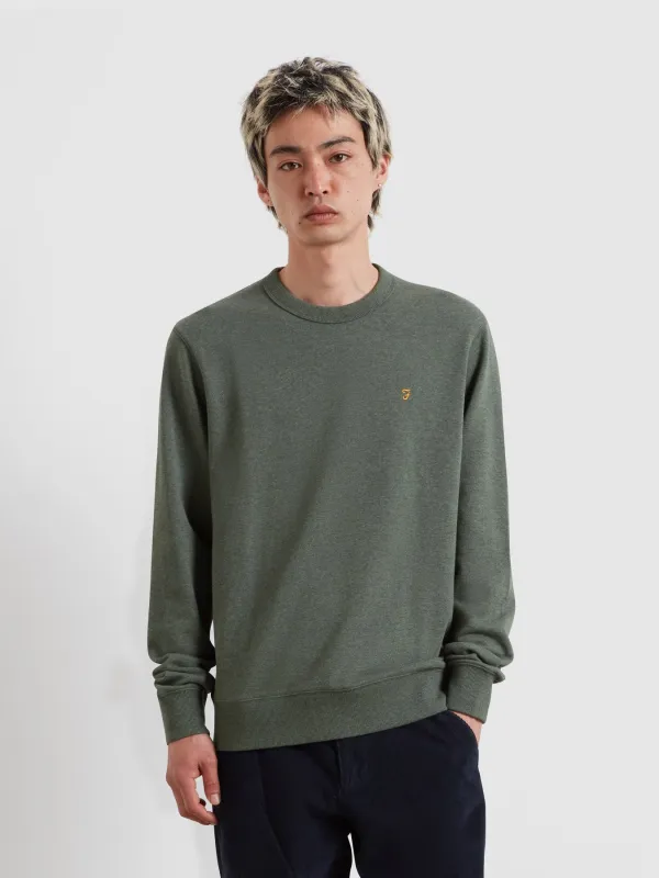 Hemming Crew Neck Sweatshirt In Rosemary Marl made by Farah
