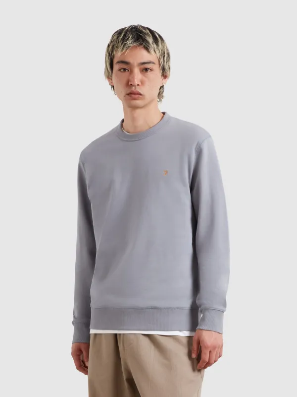 Hemming Crew Neck Sweatshirt In Icelandic Blue made by Farah