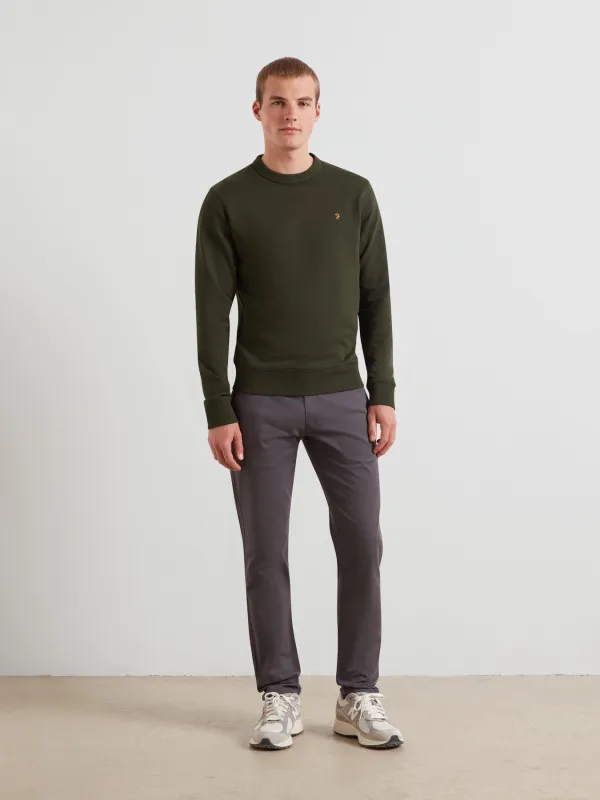 Elm Slim Fit Chinos In Charcoal made by Farah