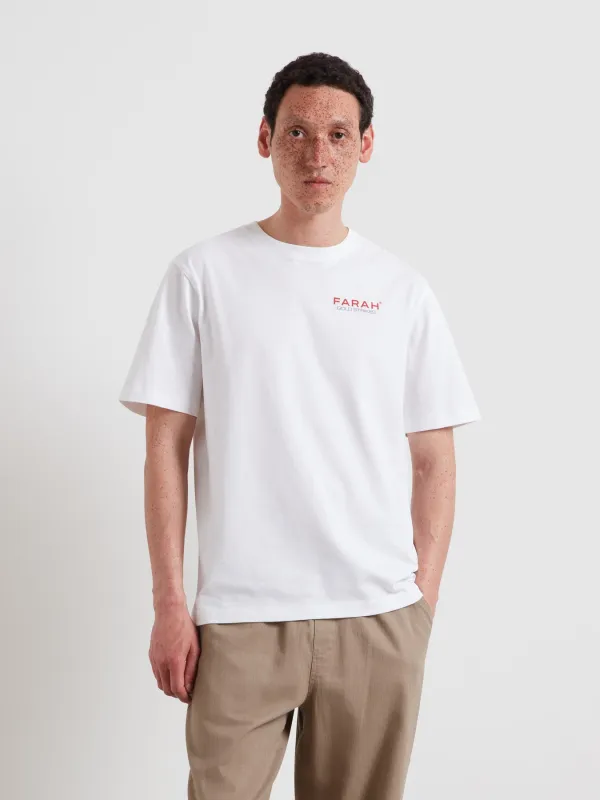 Mauro Graphic T-Shirt In White made by Farah