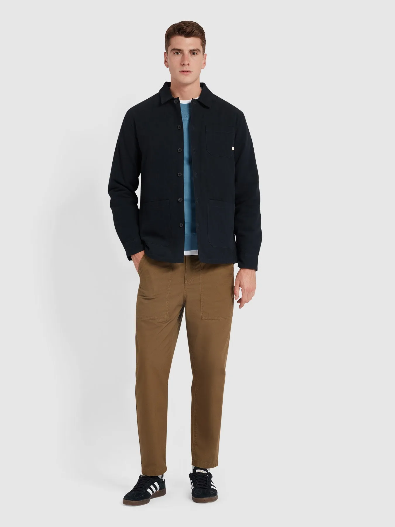 Ferncroft Wadded Overshirt In True Navy sold by Farah product image thumbnail 2