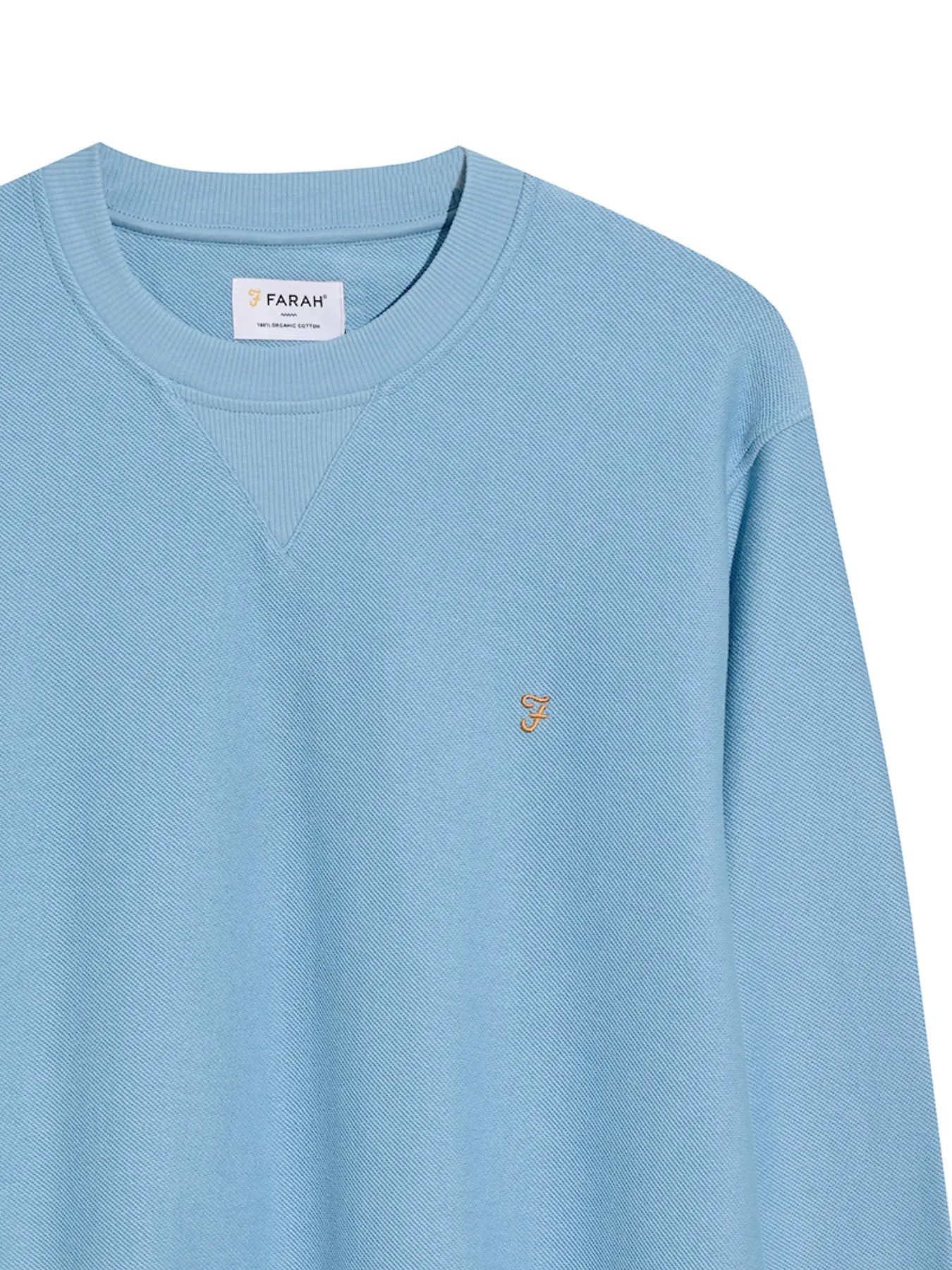 Galli Twill Crew Neck Sweatshirt In Arctic Blue sold by Farah product image thumbnail 5