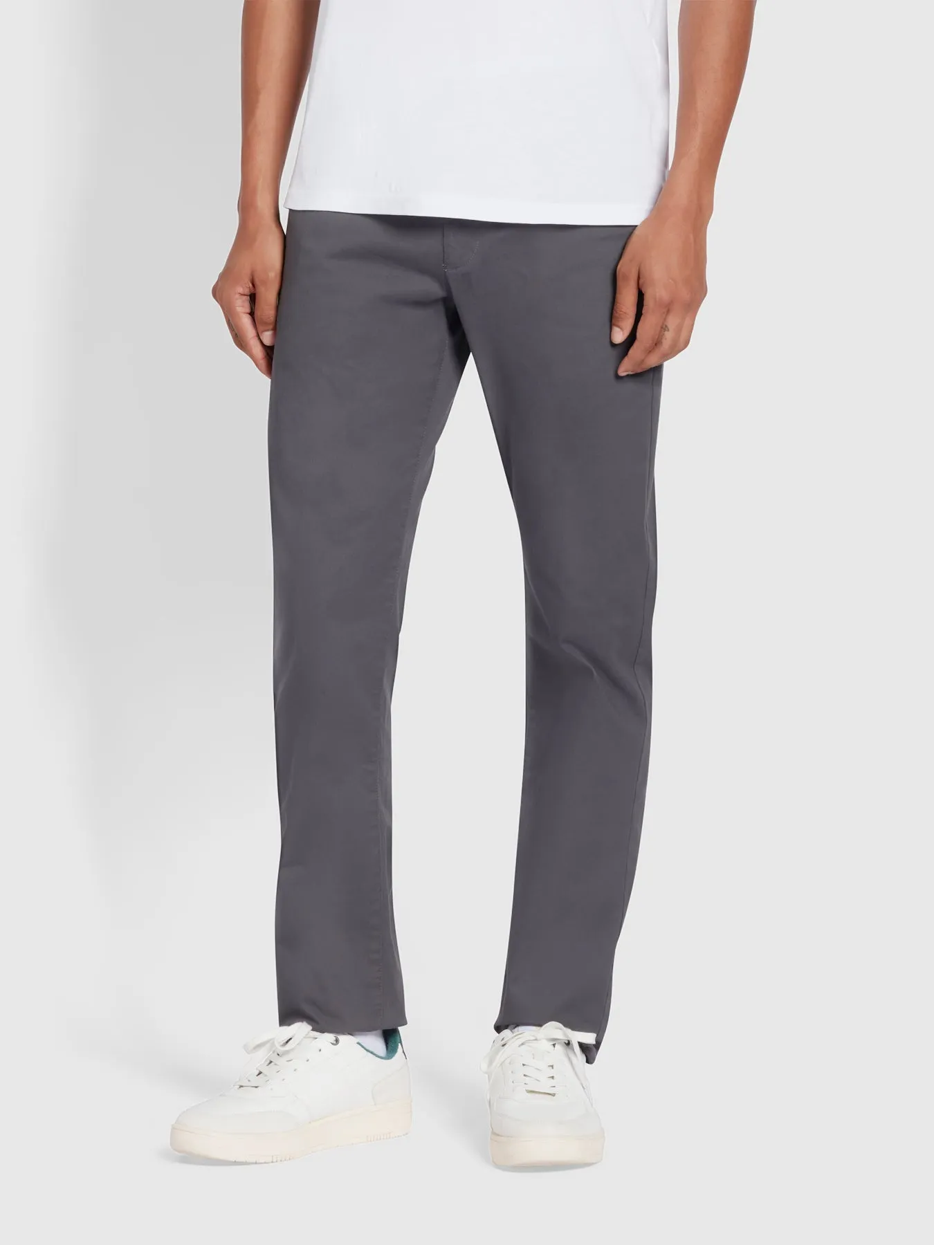 Elm Regular Slim Fit Chinos In Farah Grey sold by Farah product image thumbnail 2