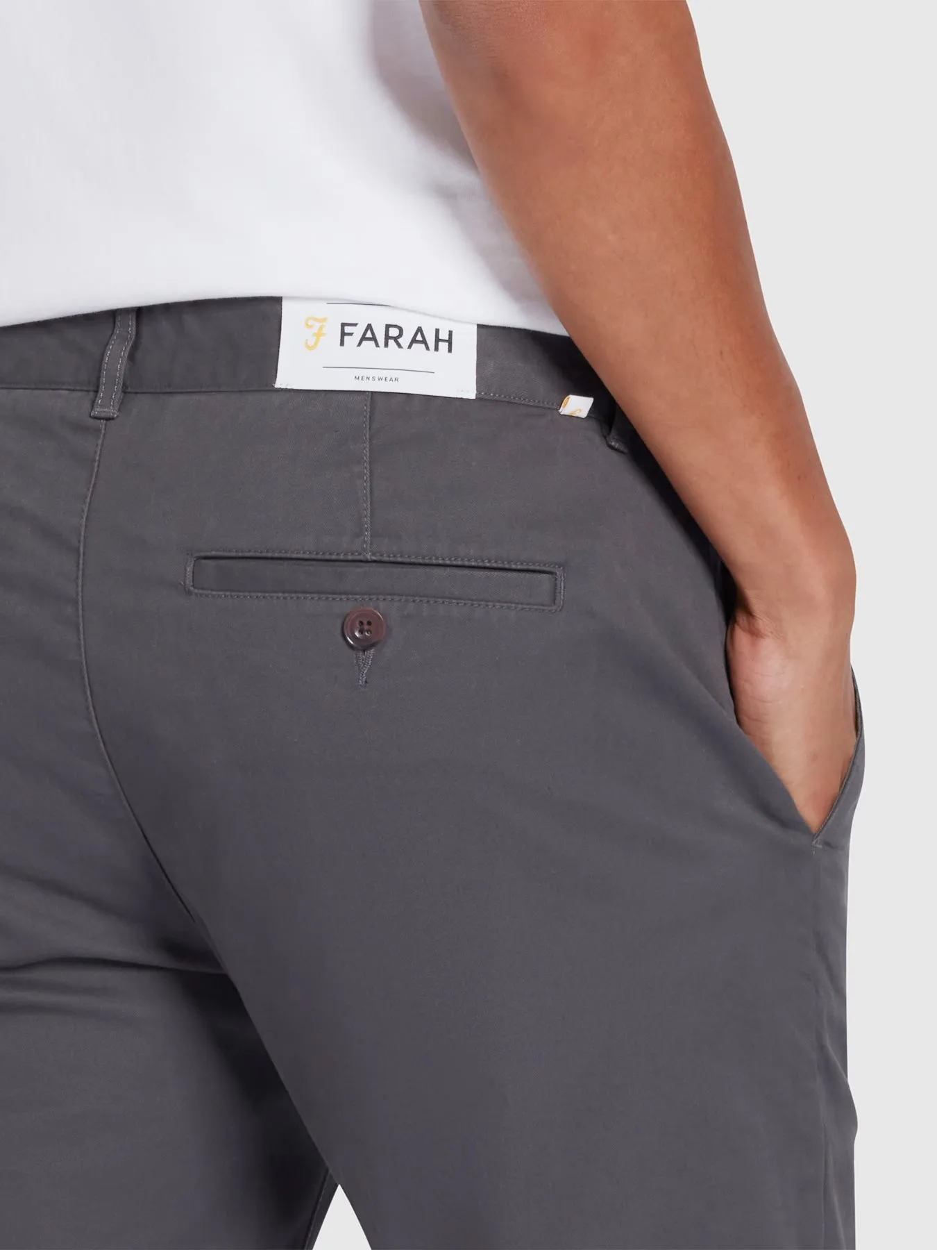 Elm Regular Slim Fit Chinos In Farah Grey sold by Farah product image thumbnail 3