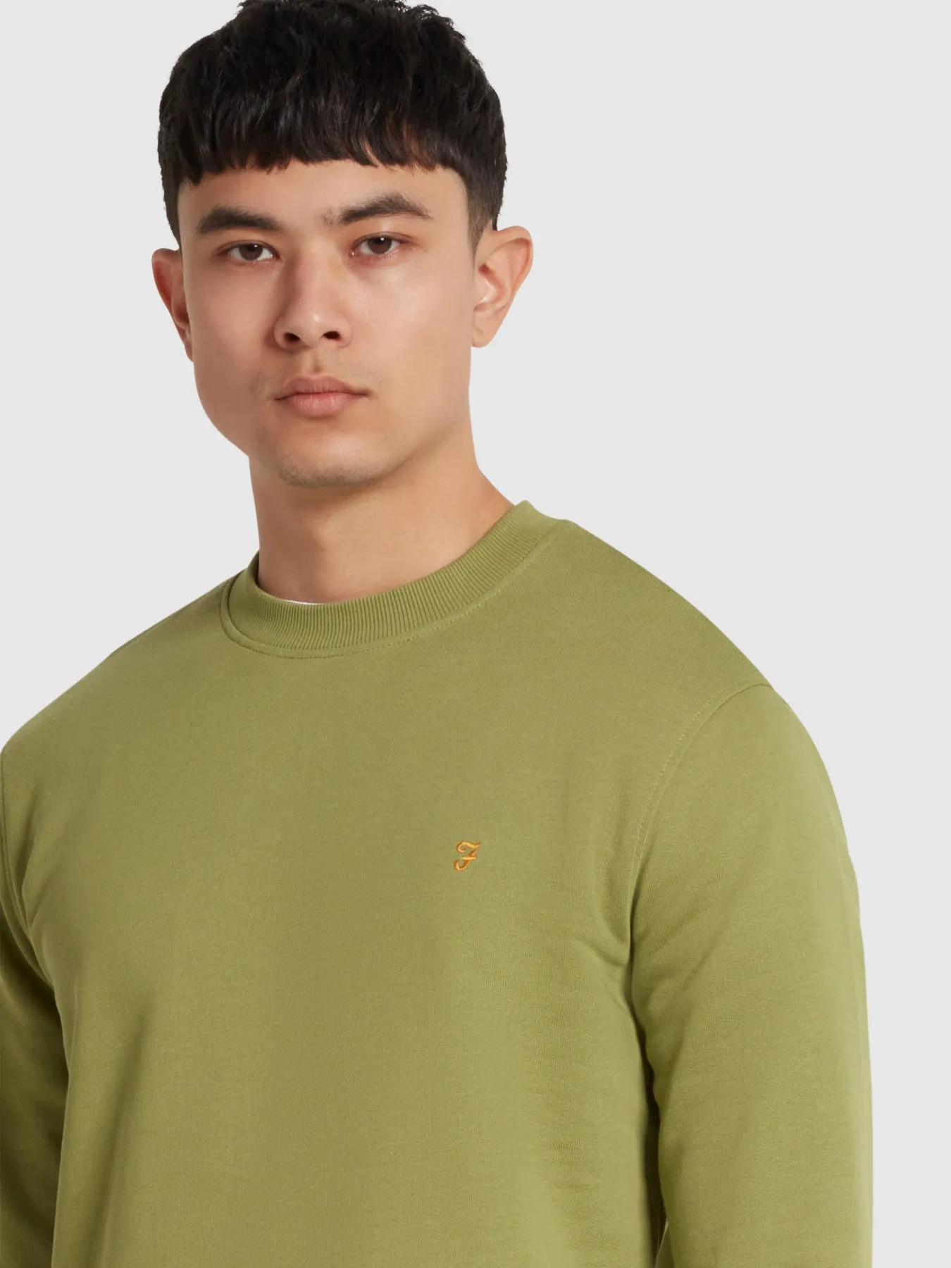 Hanbury Crew Neck Sweatshirt In Moss Green sold by Farah product image thumbnail 4