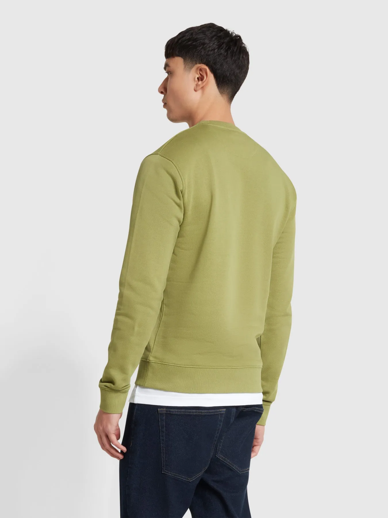 Hanbury Crew Neck Sweatshirt In Moss Green sold by Farah product image thumbnail 3