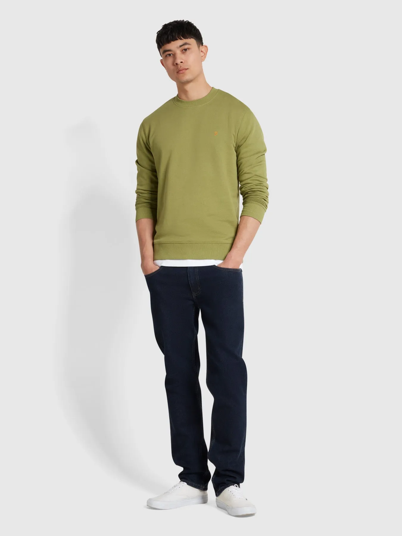 Hanbury Crew Neck Sweatshirt In Moss Green sold by Farah product image thumbnail 2