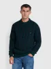 Mossmun Check Crew Neck Jumper In Botanic Green sold by Farah