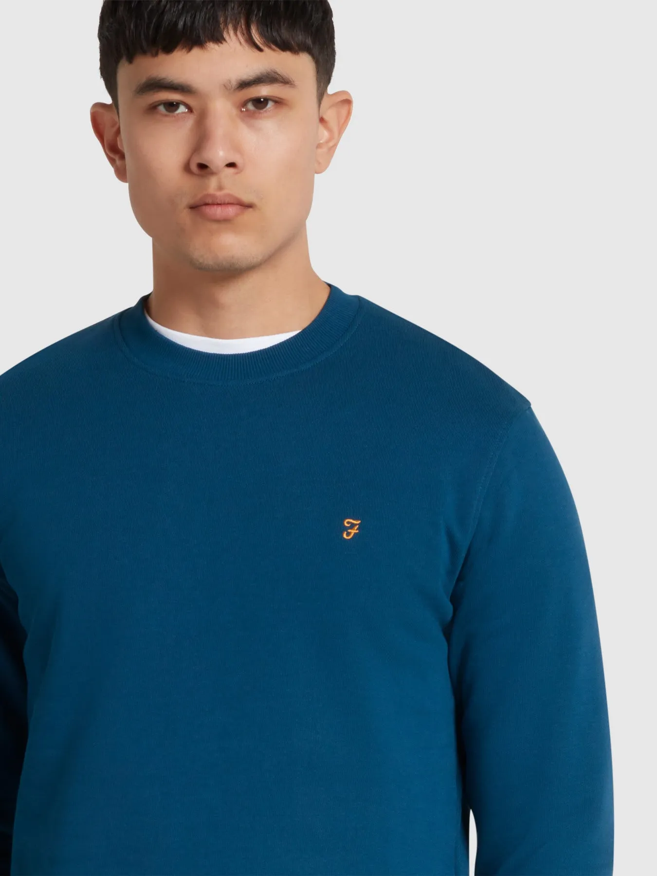 Hanbury Crew Neck Sweatshirt In Sailor Blue sold by Farah product image thumbnail 4