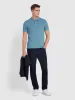 Blanes Organic Cotton Polo Shirt In Para Blue sold by Farah