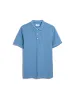 Blanes Organic Cotton Polo Shirt In Para Blue sold by Farah