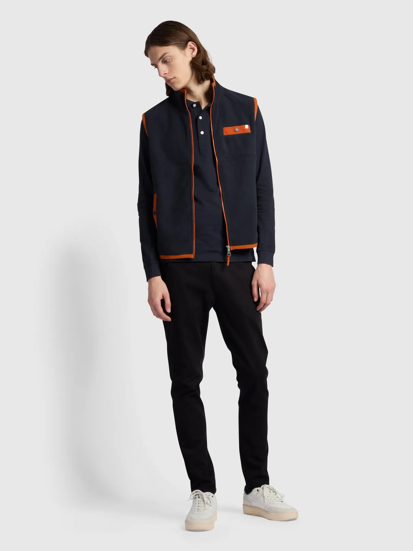 Blanes Long Sleeve Polo Shirt In True Navy sold by Farah product image thumbnail 2