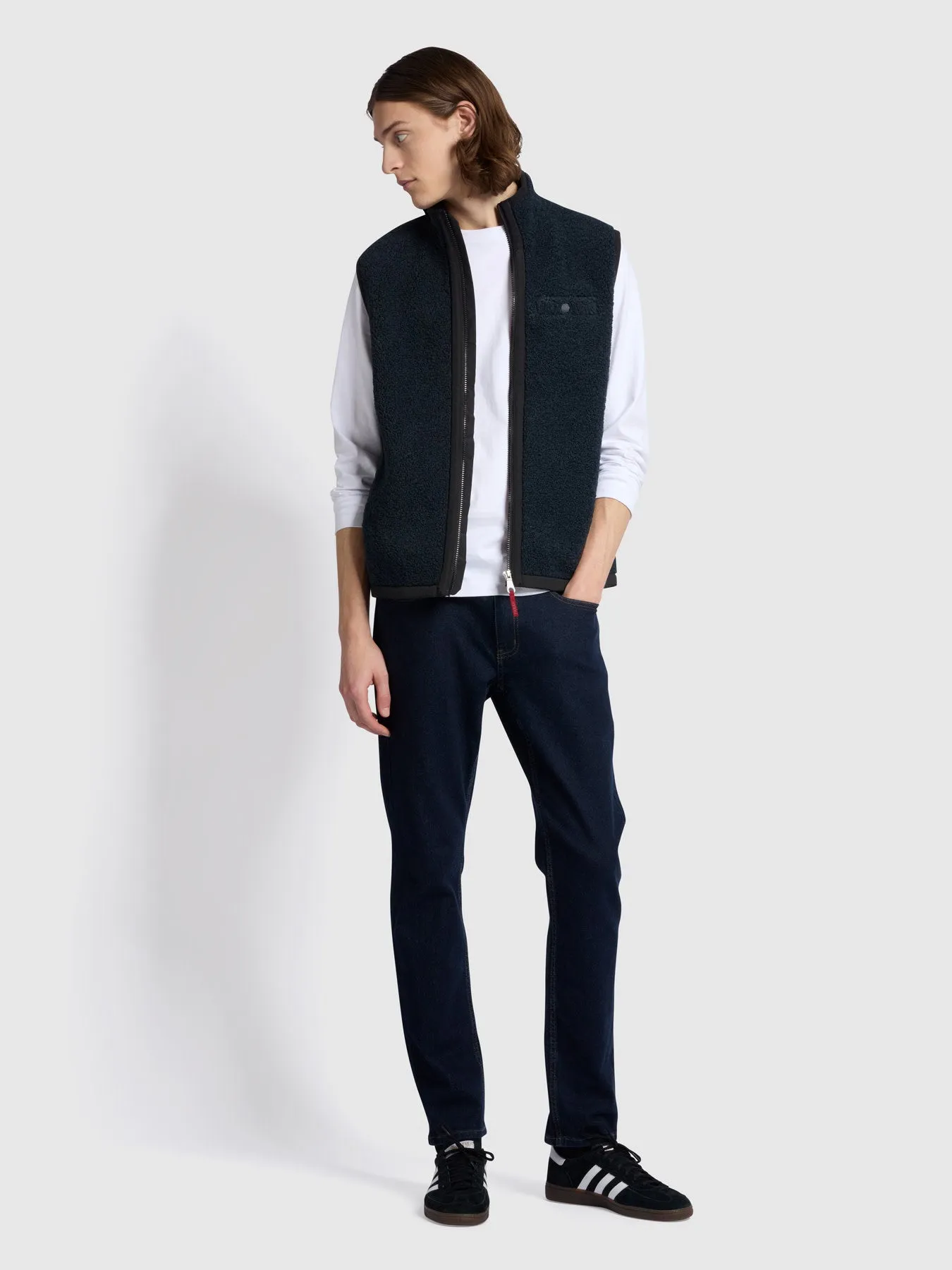 Burt Chest Pocket Long Sleeve T-Shirt In White sold by Farah product image thumbnail 2