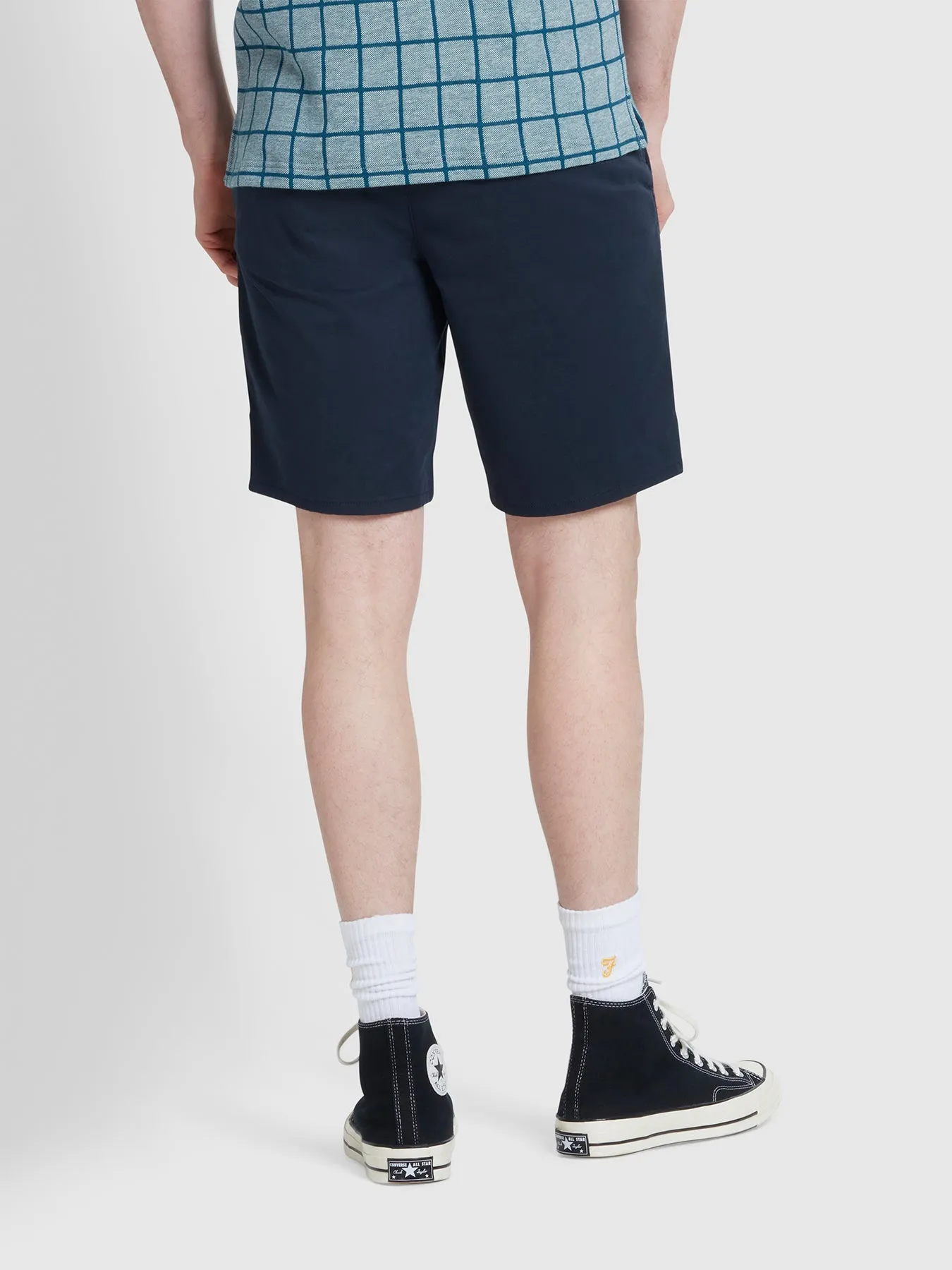 Hawk Organic Cotton Chino Shorts In True Navy sold by Farah product image thumbnail 3