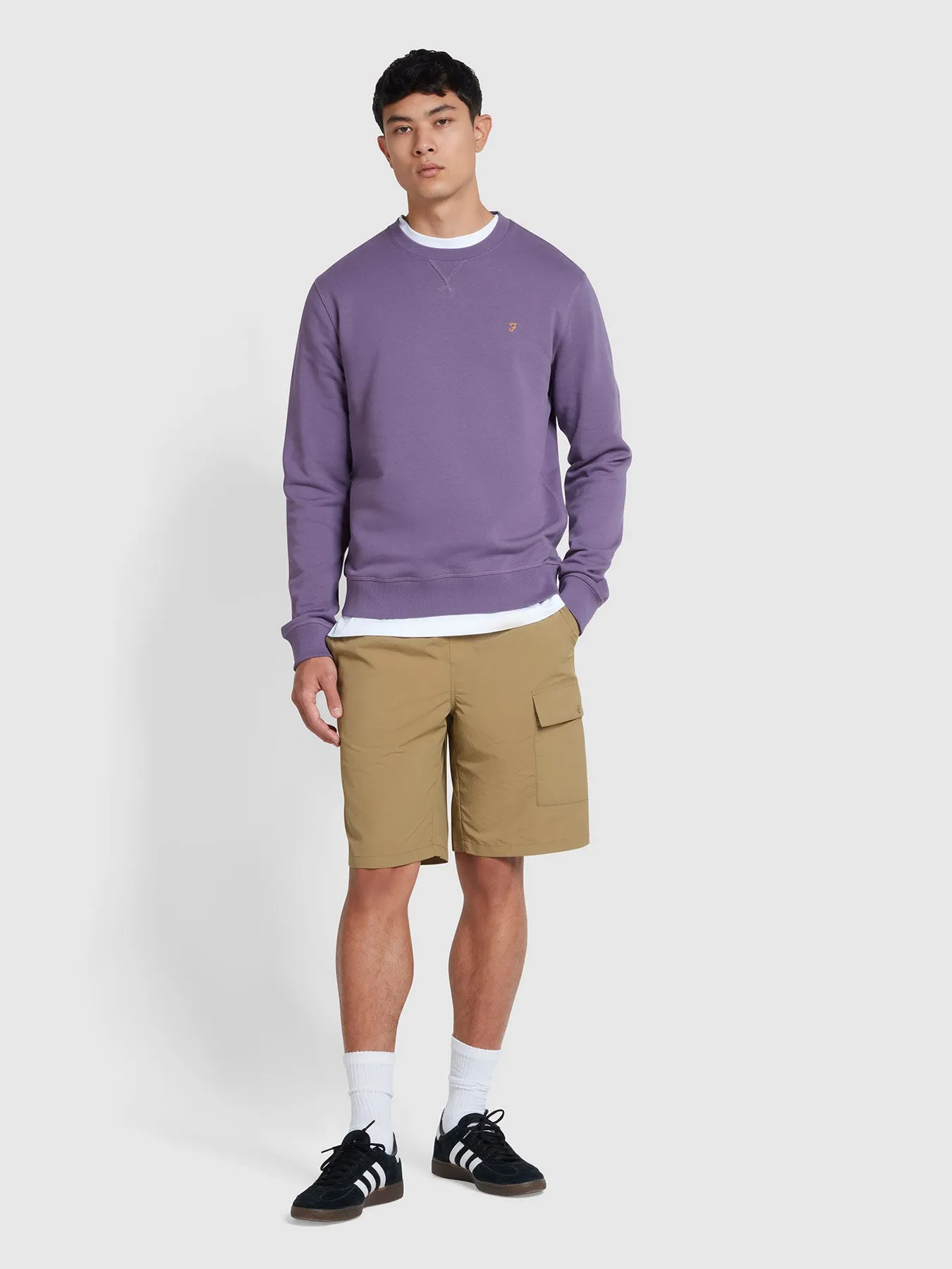 Tim Organic Cotton Crew Neck Sweatshirt In Slate Purple sold by Farah product image thumbnail 2
