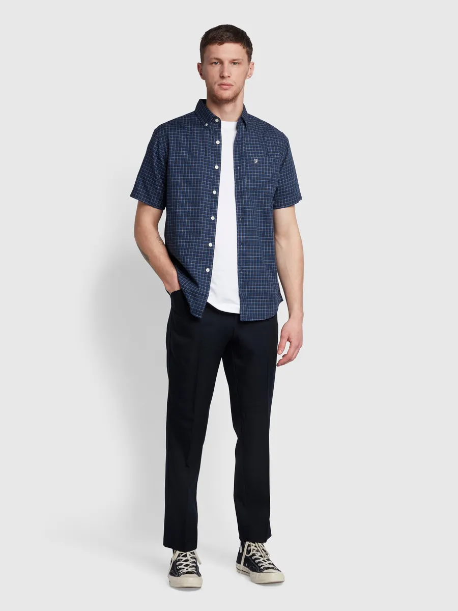 Roachman Traditional Twill Trousers In Navy sold by Farah