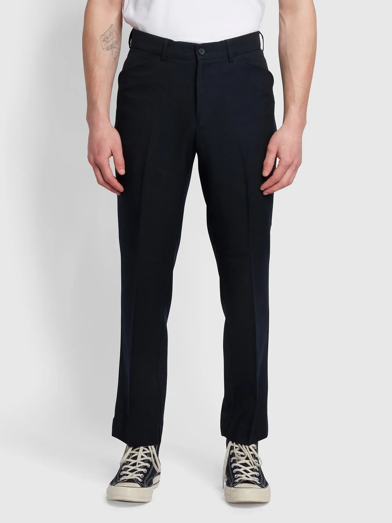 Roachman Traditional Twill Trousers In Navy sold by Farah product image thumbnail 2