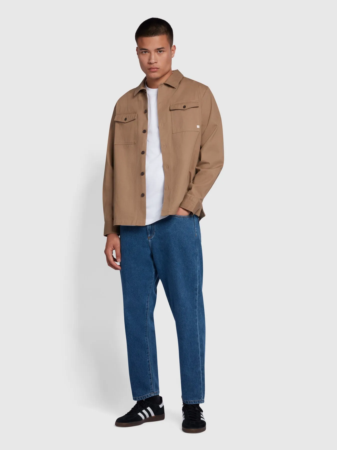 Danny Regular Fit Organic Cotton T-Shirt In White sold by Farah product image thumbnail 2