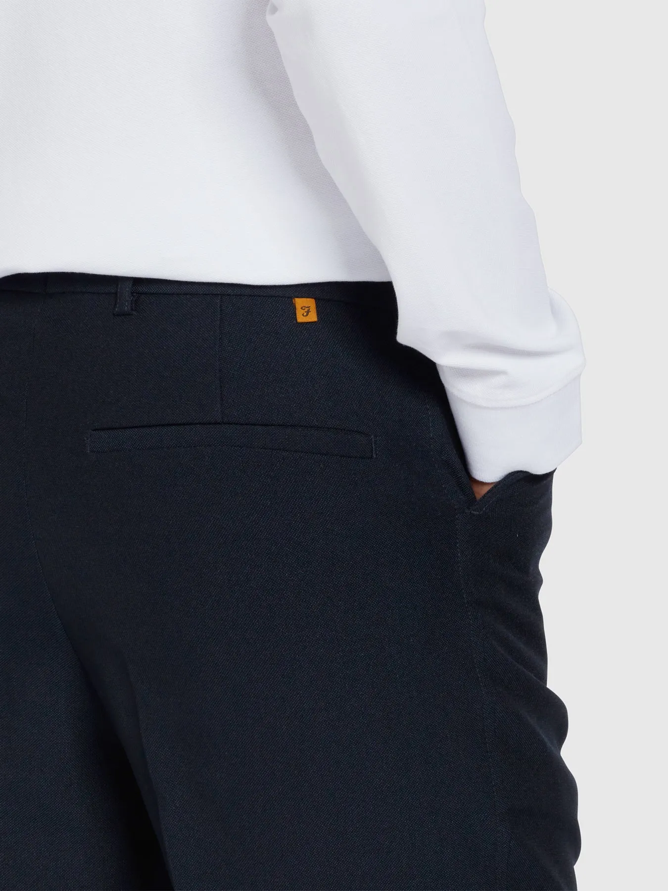 Hopsack Trouser In Navy sold by Farah product image thumbnail 4
