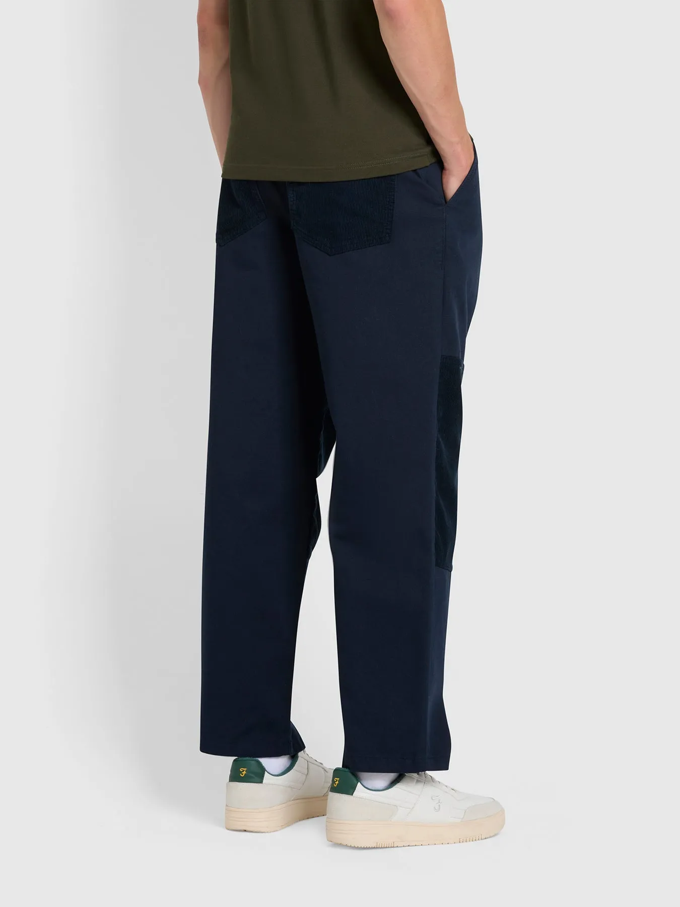 Greenport Twill Cotton Trouser In True Navy sold by Farah product image thumbnail 3