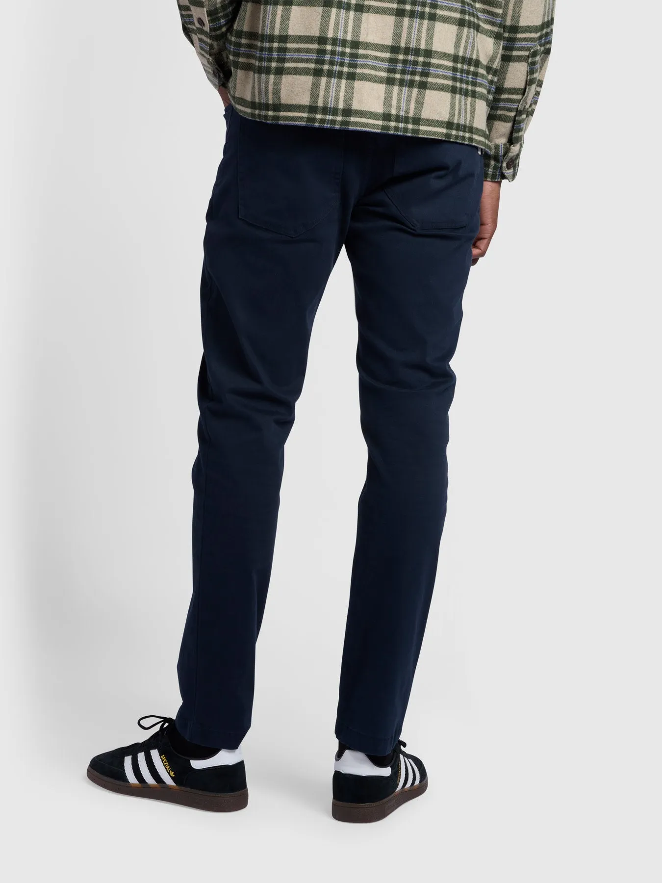 Elm Regular Slim Fit Heavy Twill Trousers In True Navy sold by Farah product image thumbnail 3