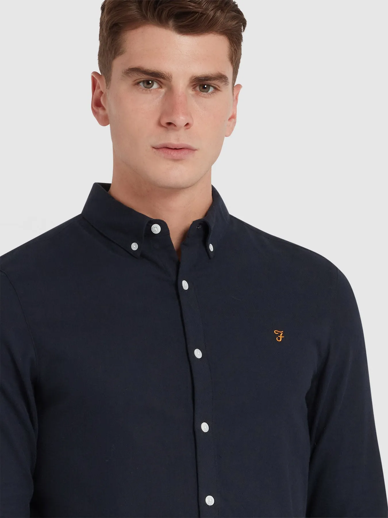 Alban Slim Fit Shirt In True Navy sold by Farah product image thumbnail 4