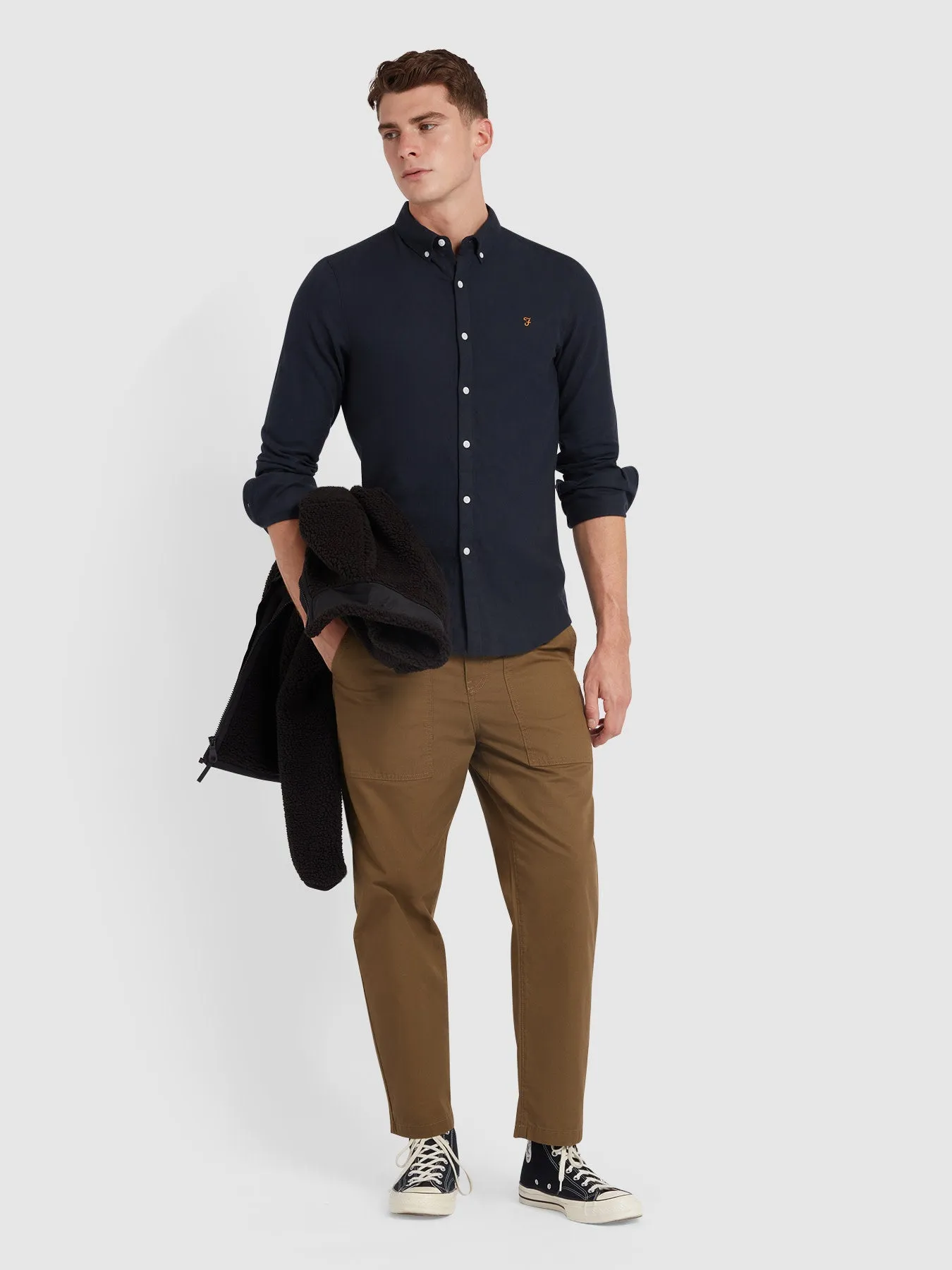 Alban Slim Fit Shirt In True Navy sold by Farah product image thumbnail 2