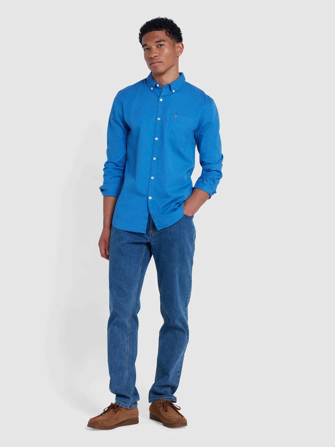Carlson Shirt In Steel Blue sold by Farah product image thumbnail 2