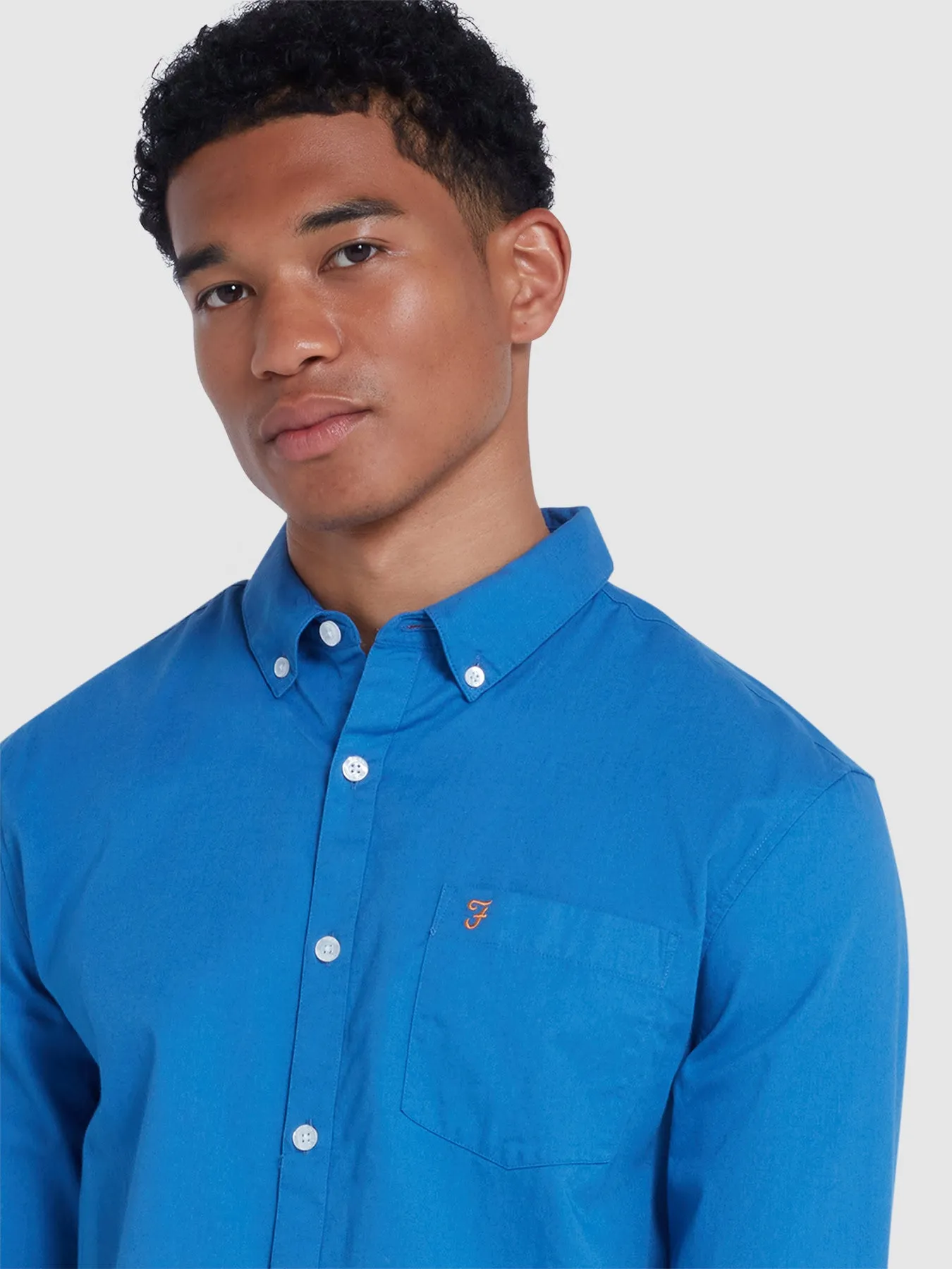 Carlson Shirt In Steel Blue sold by Farah product image thumbnail 4