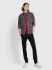 Fraser Button Down Check Organic Cotton Shirt In Sailor Blue sold by Farah
