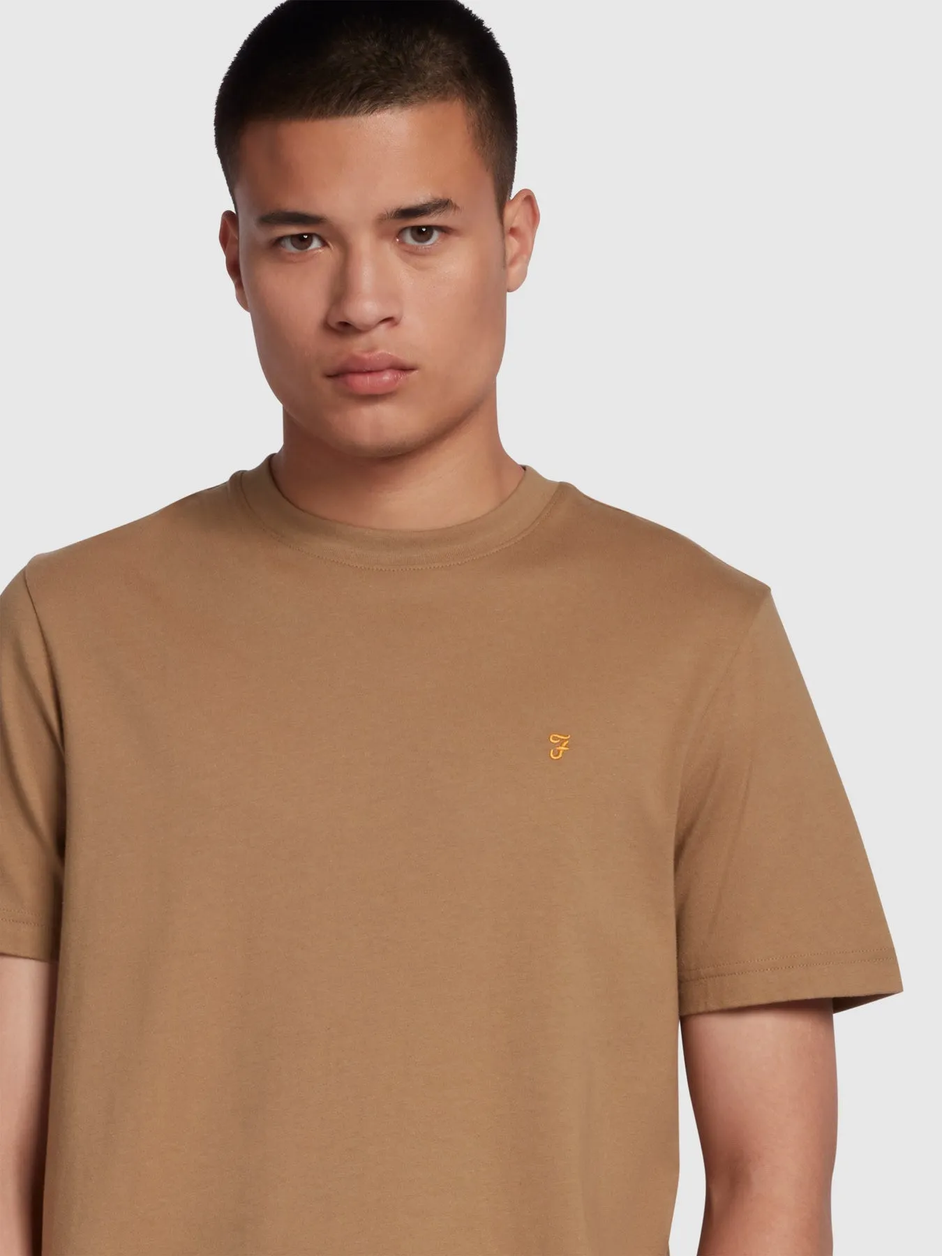 Danny Regular Fit T-Shirt In Beige sold by Farah product image thumbnail 4