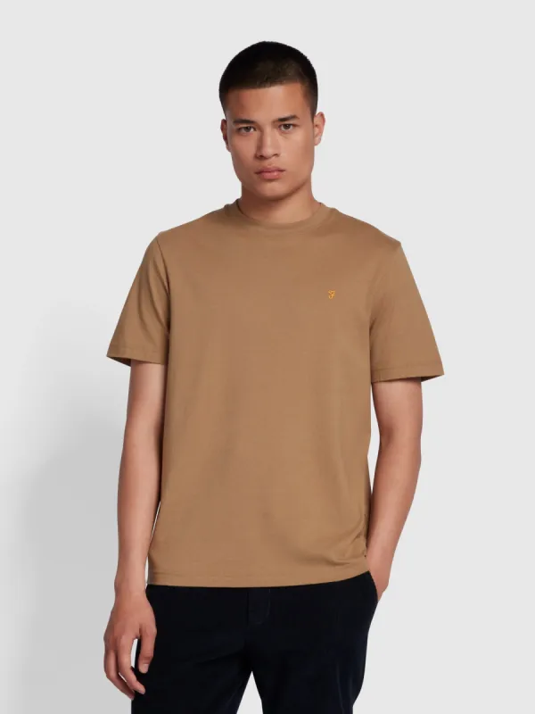 Danny Regular Fit T-Shirt In Beige sold by Farah