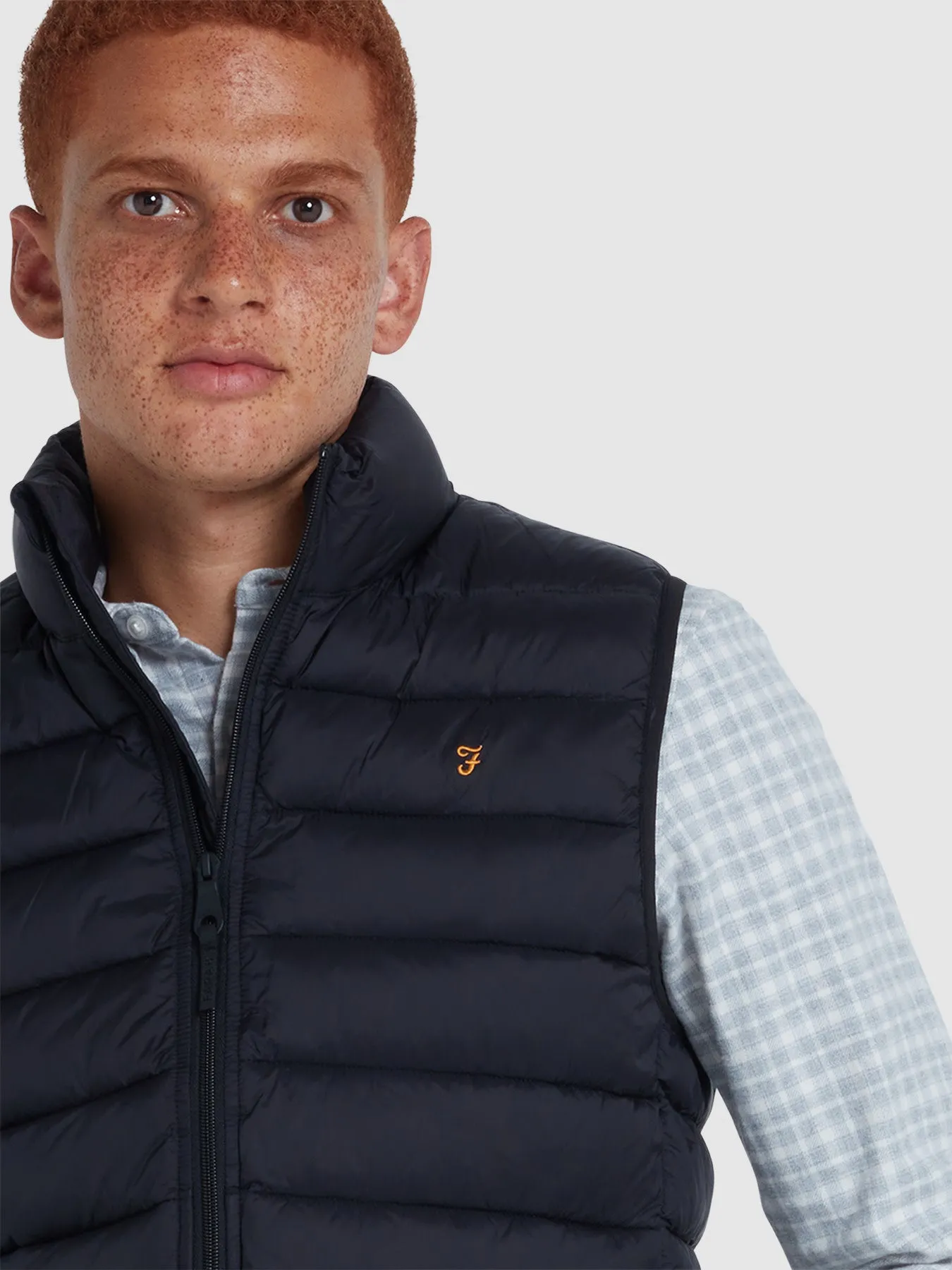 Joel Wadded Gilet In Black sold by Farah product image thumbnail 4