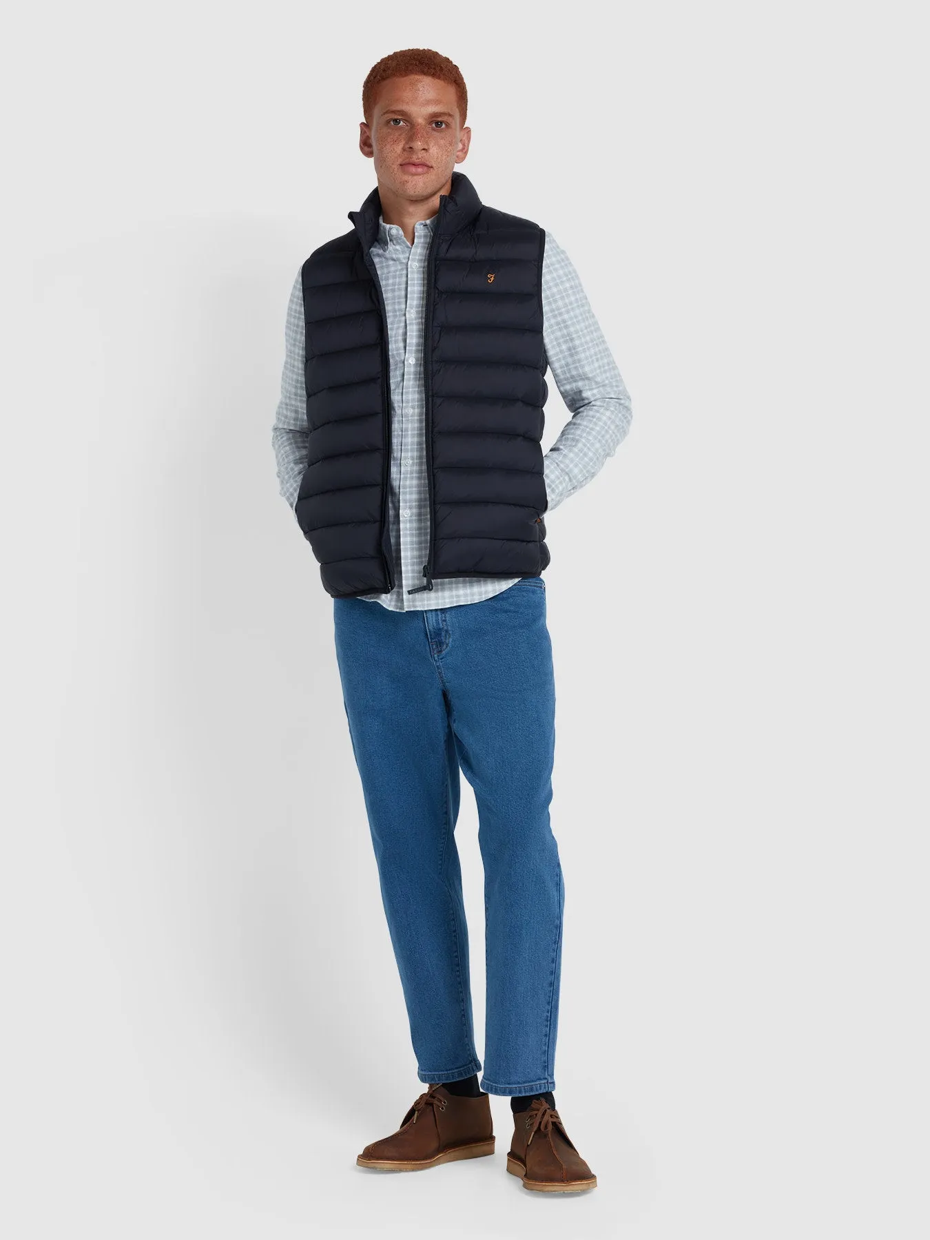 Joel Wadded Gilet In Black sold by Farah product image thumbnail 2