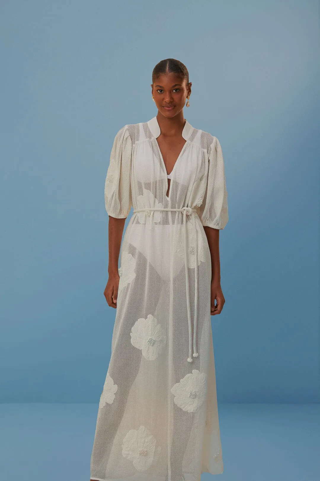 White Flower Dress sold by FARM Rio product image thumbnail 2