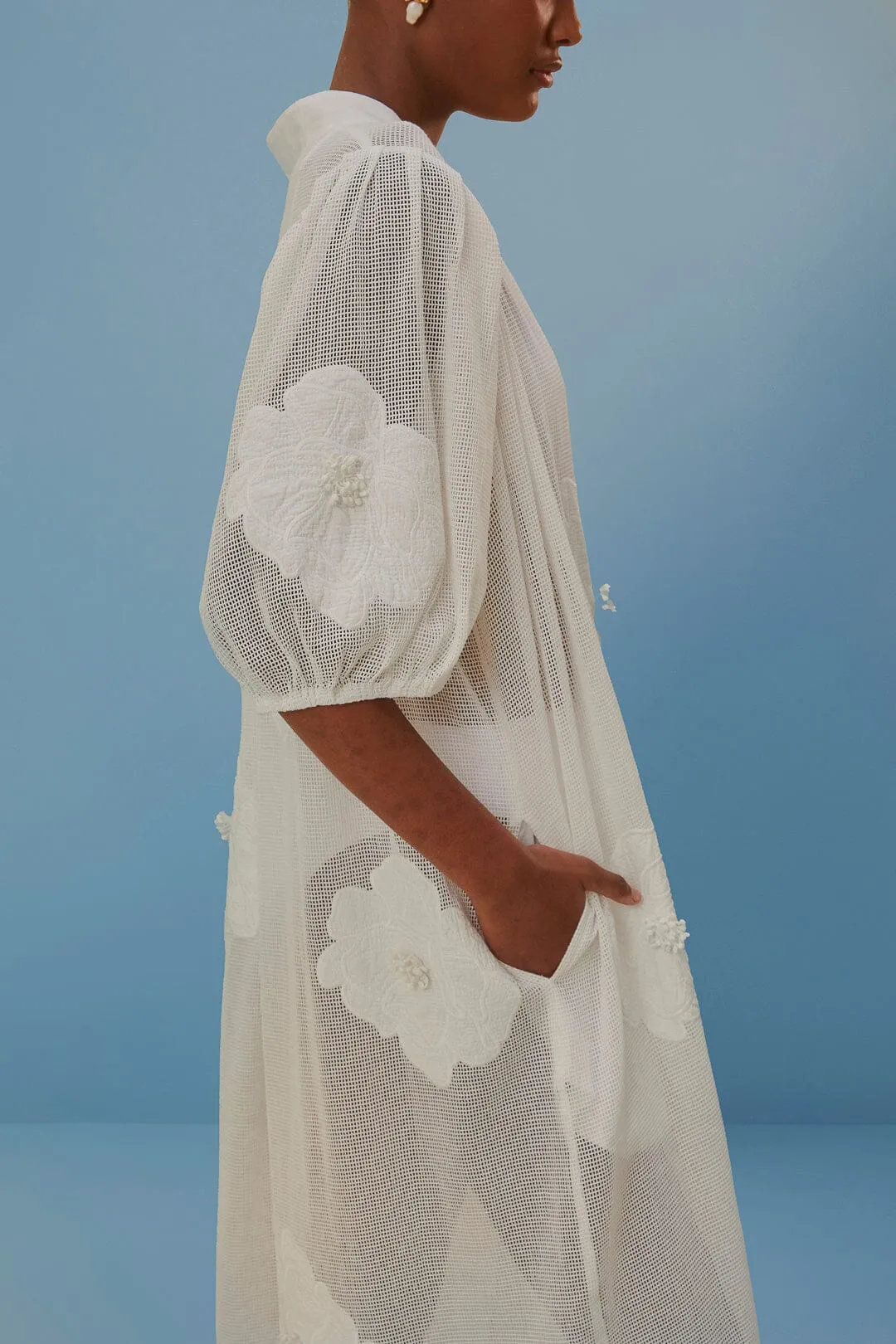 White Flower Dress sold by FARM Rio product image thumbnail 3