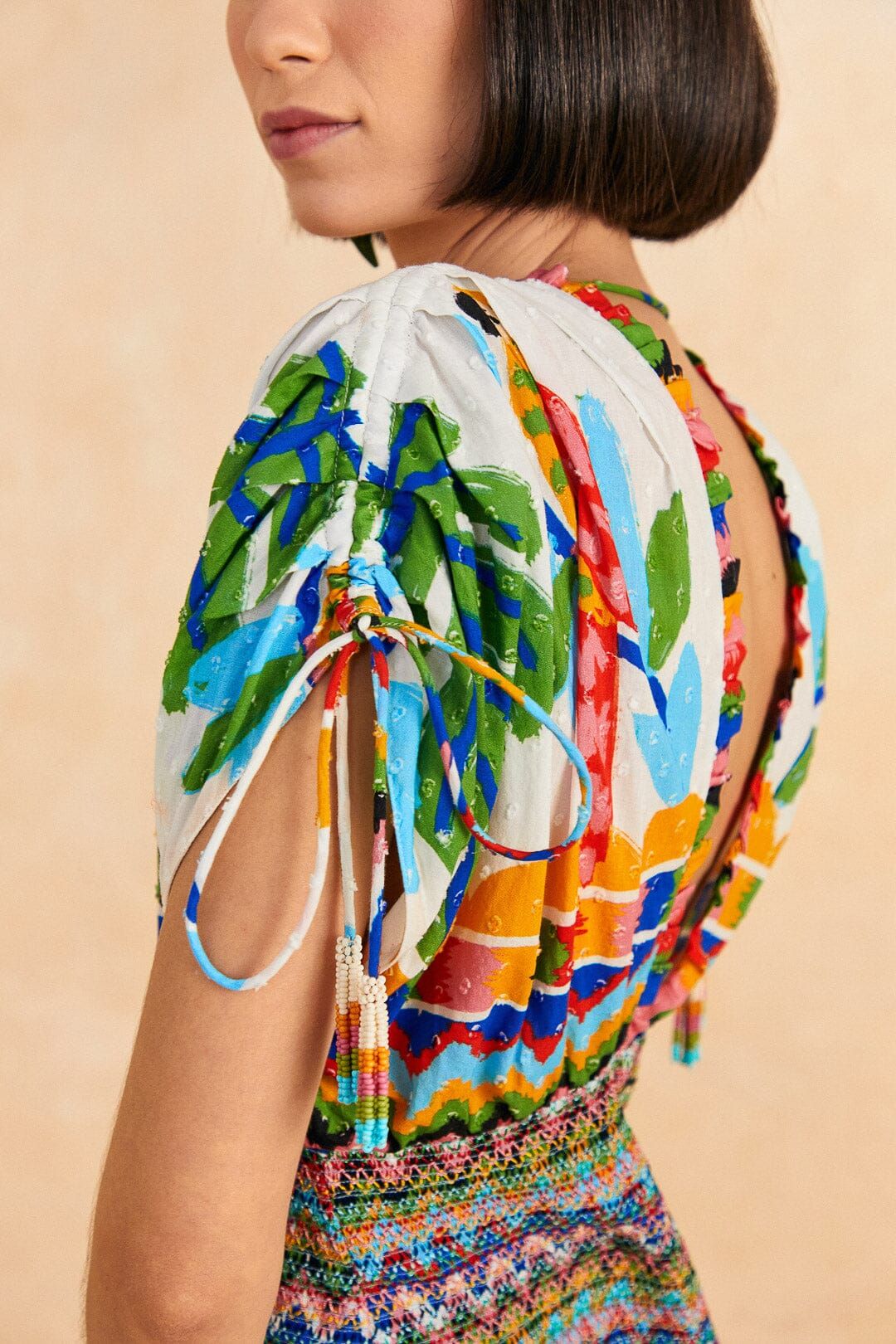 Colorful Forest V Neck Mini Dress sold by FARM Rio product image thumbnail 3