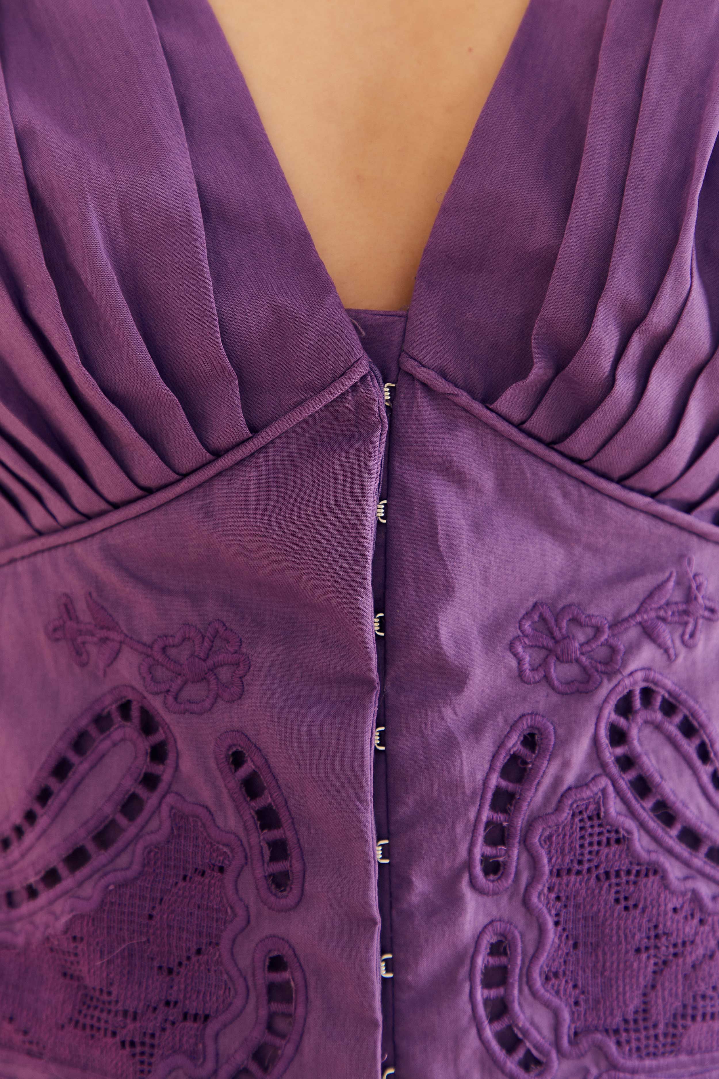 Purple Cropped Blouse sold by FARM Rio product image thumbnail 4