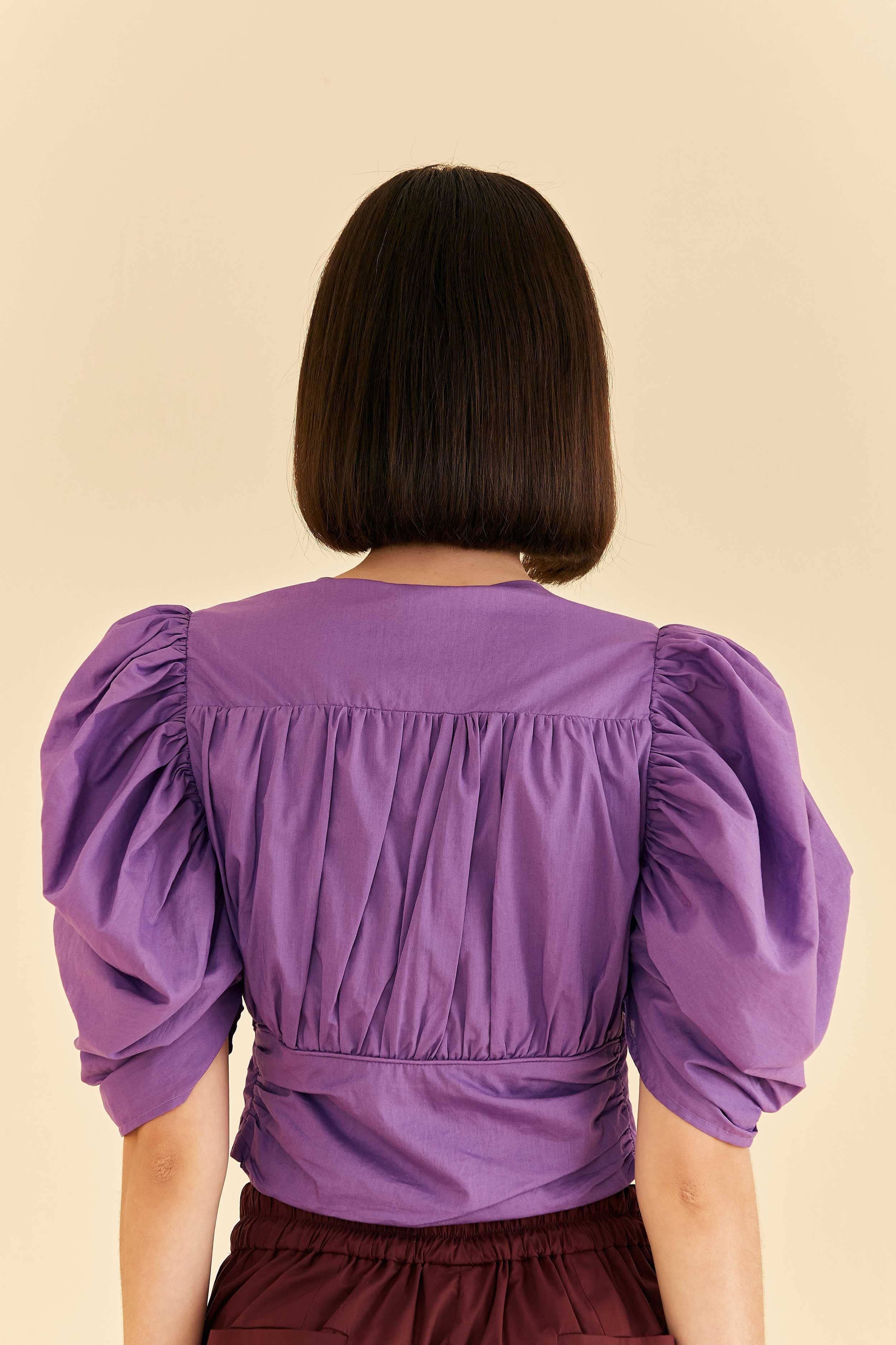 Purple Cropped Blouse sold by FARM Rio product image thumbnail 3