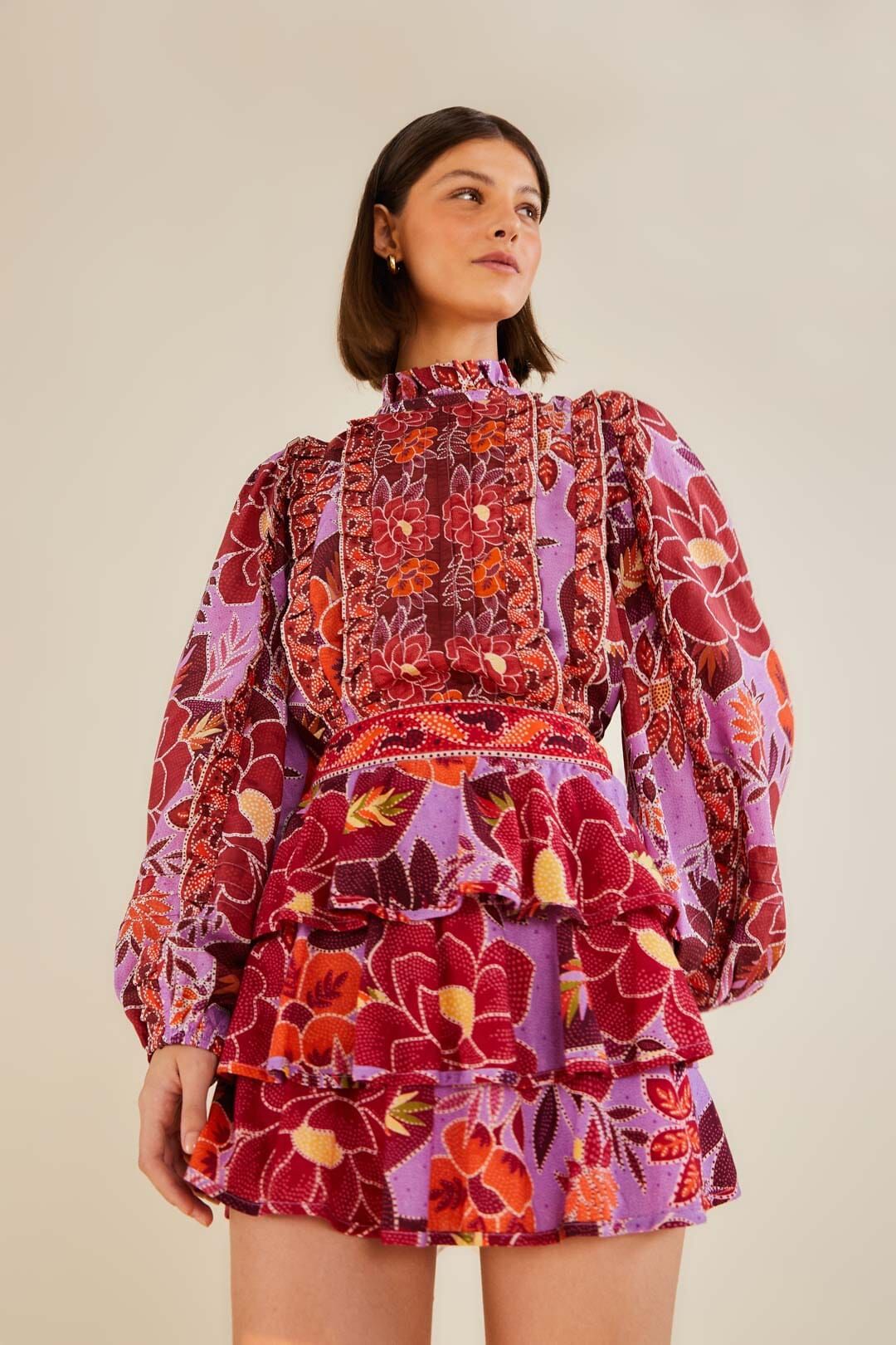 Sweet Floral Layered Mini Skirt sold by FARM Rio