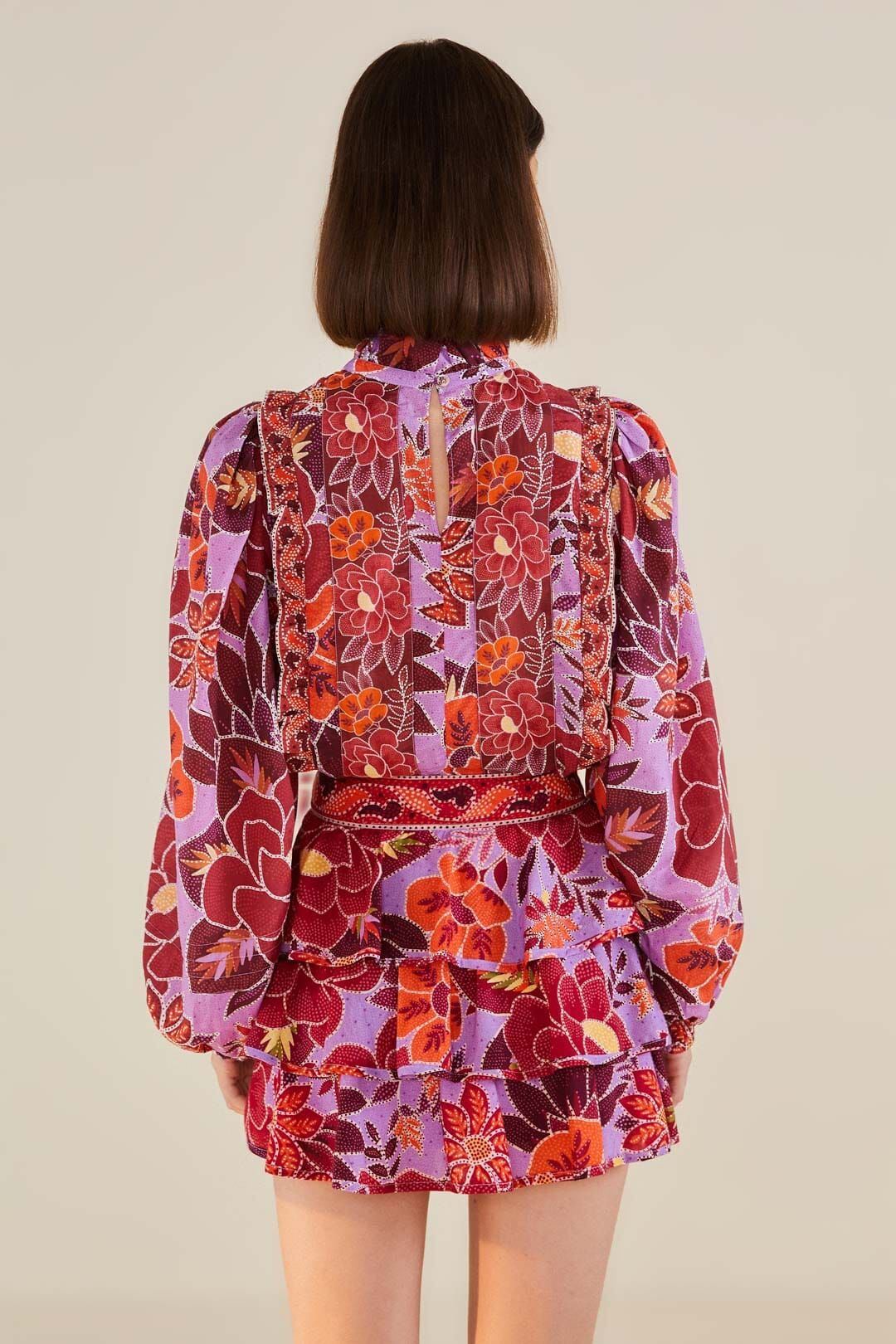 Sweet Floral Layered Mini Skirt sold by FARM Rio product image thumbnail 3