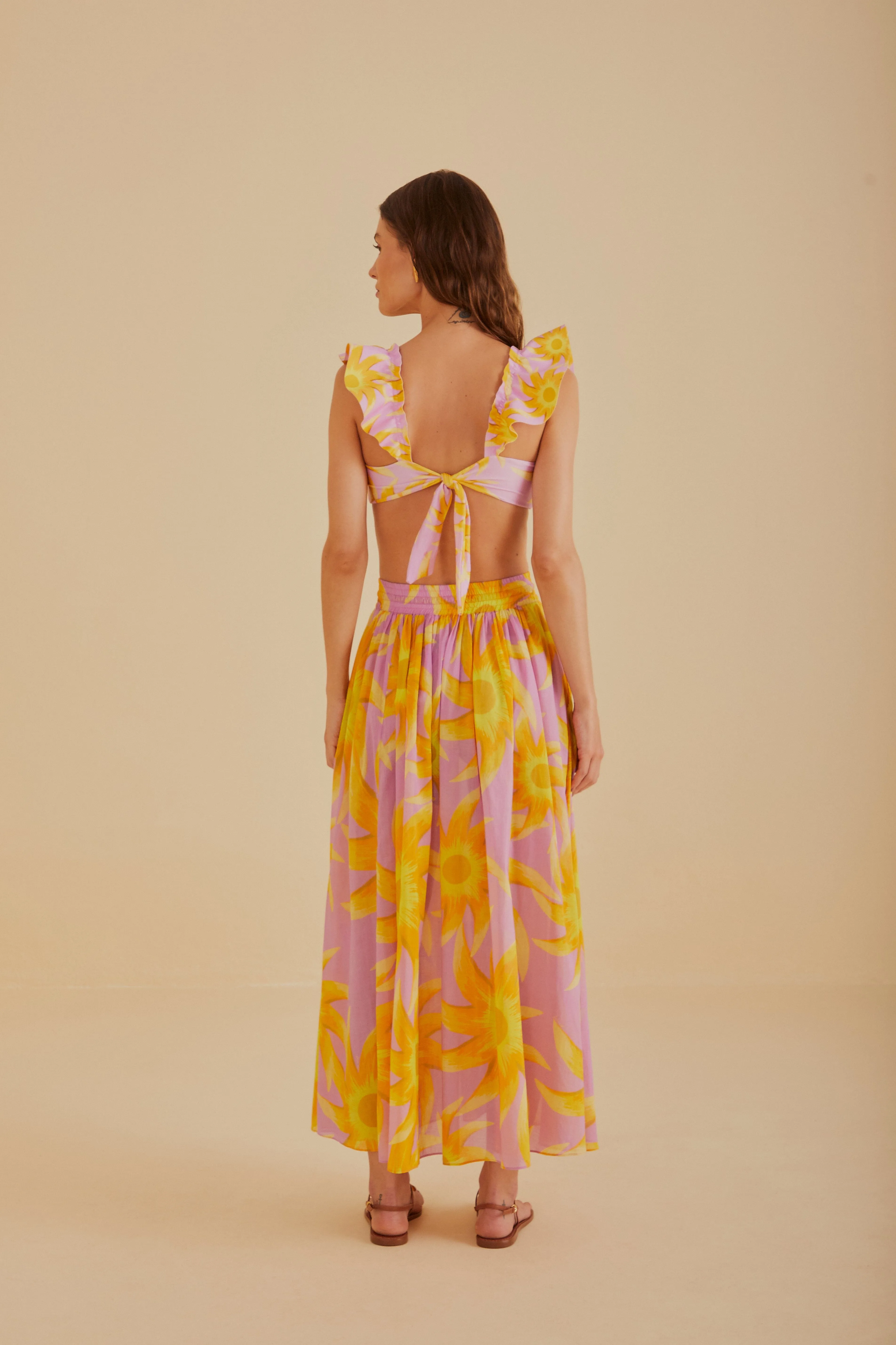 Light Pink Sunny Side Maxi Skirt sold by FARM Rio product image thumbnail 3
