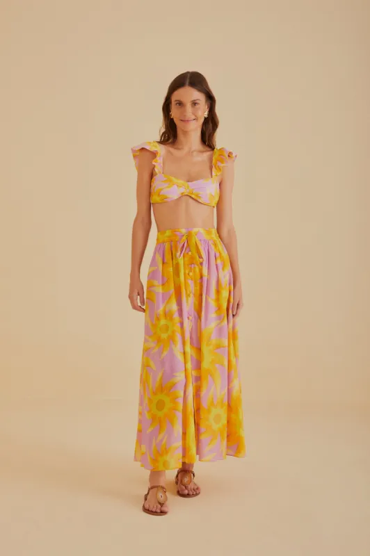 Light Pink Sunny Side Maxi Skirt sold by FARM Rio